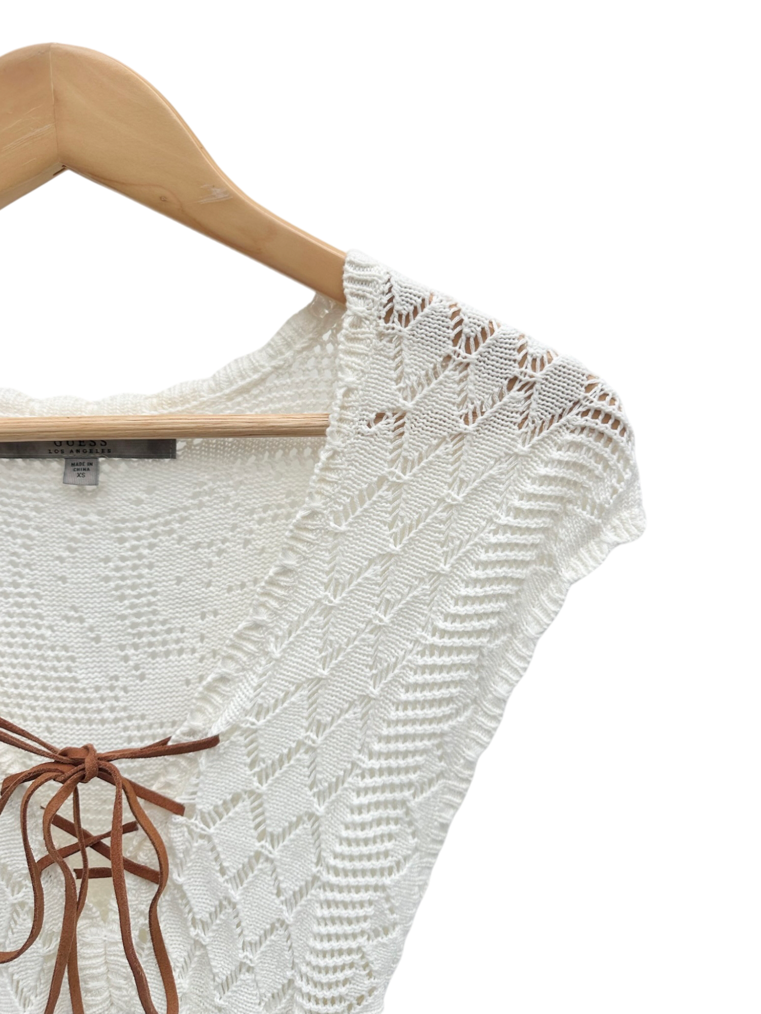 Vintage Y2K GUESS Crochet Mini Dress (XS)