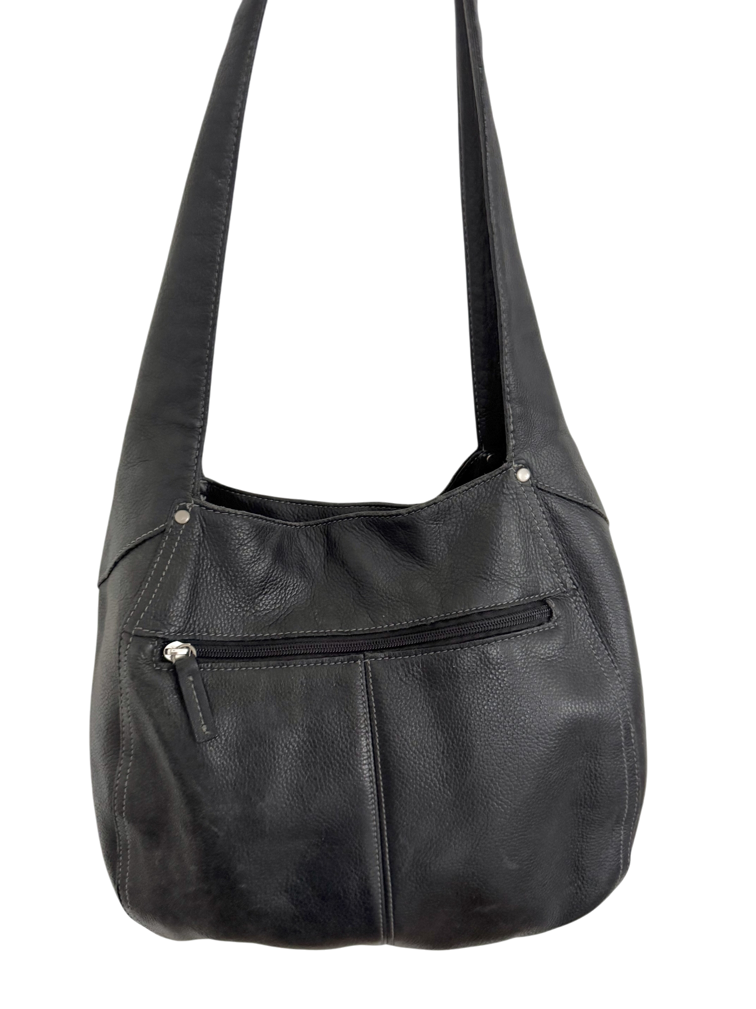 Vintage 90s Leather Moto Tote