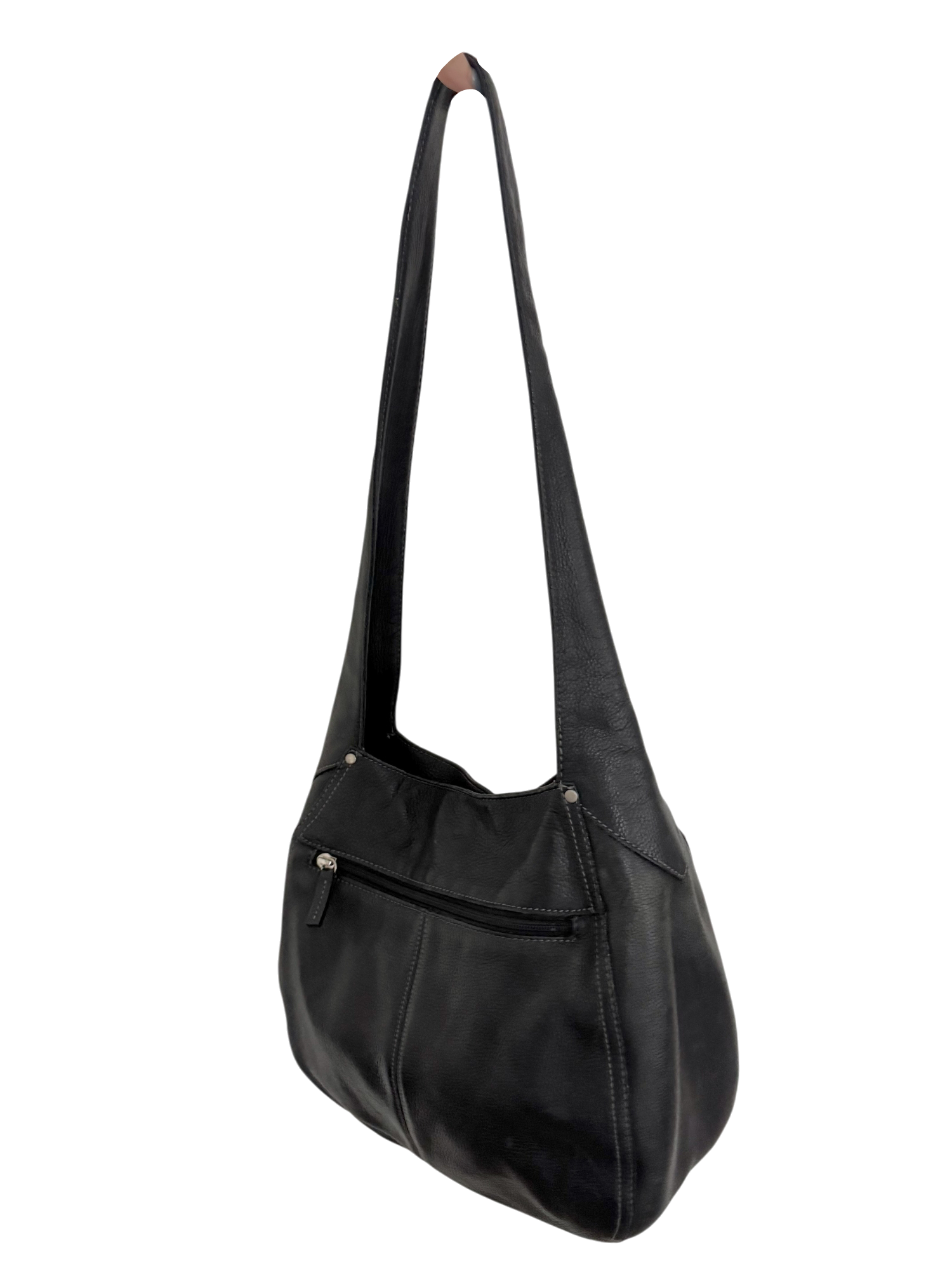 Vintage 90s Leather Moto Tote