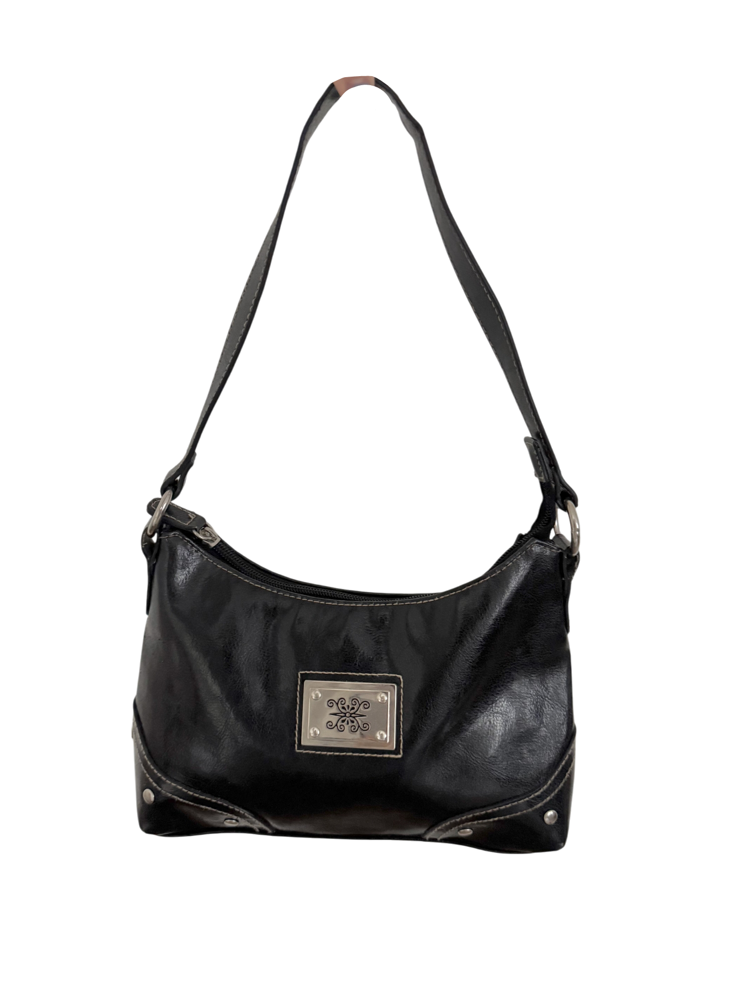 Vintage 90s Classic Black Shoulder Purse