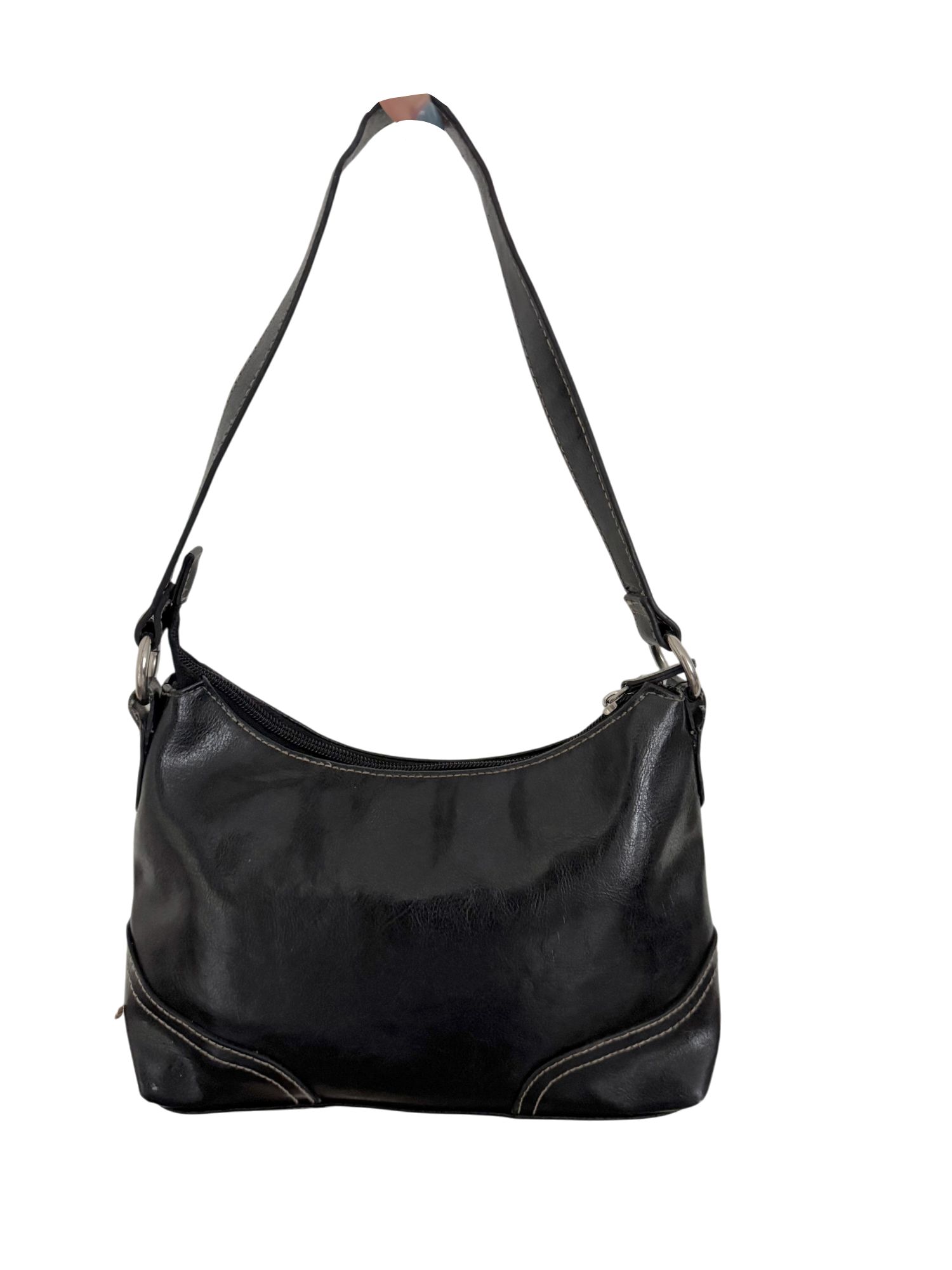 Vintage 90s Classic Black Shoulder Purse