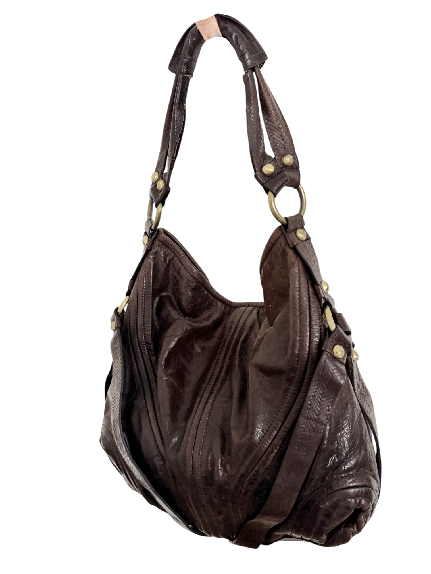Vintage 90s Leather Slouchy Tote