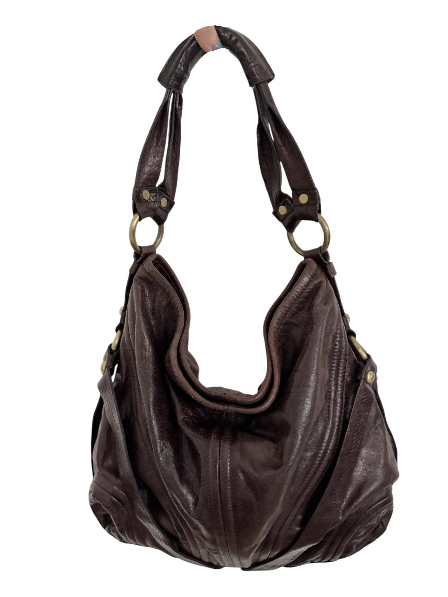 Vintage 90s Leather Slouchy Tote