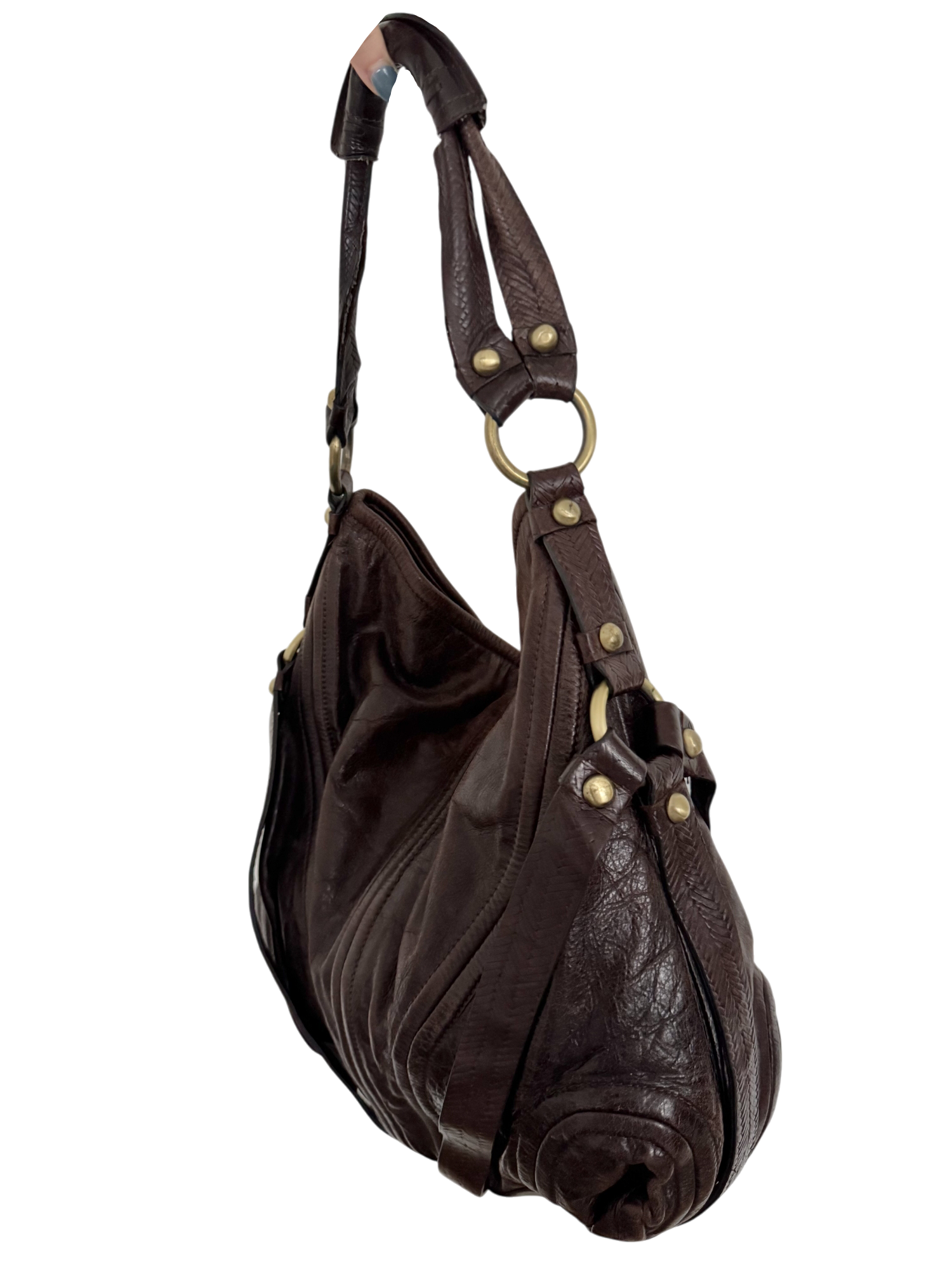Vintage 90s Leather Slouchy Tote