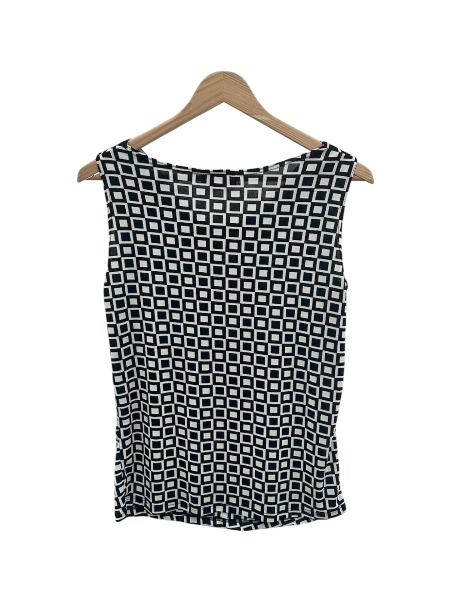 Vintage 90s Cowl Neck Geometric Knit Top (M/L)