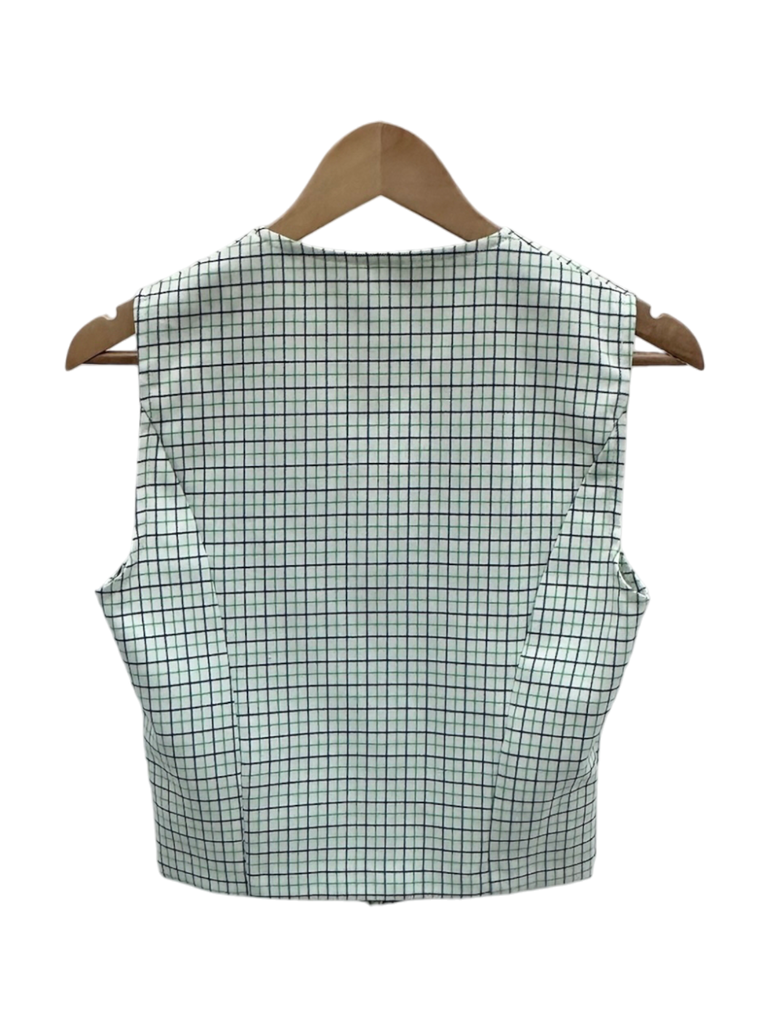 Vintage 80s Retro Plaid Vest (M)