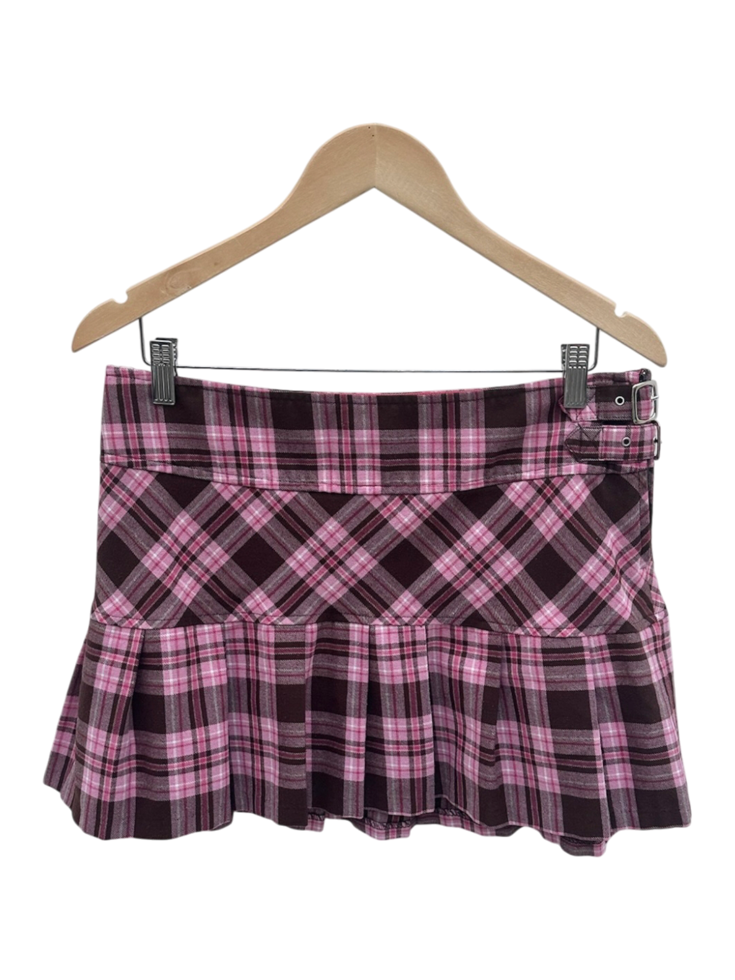 Vintage Y2K Plaid Mini Skirt (M/L)