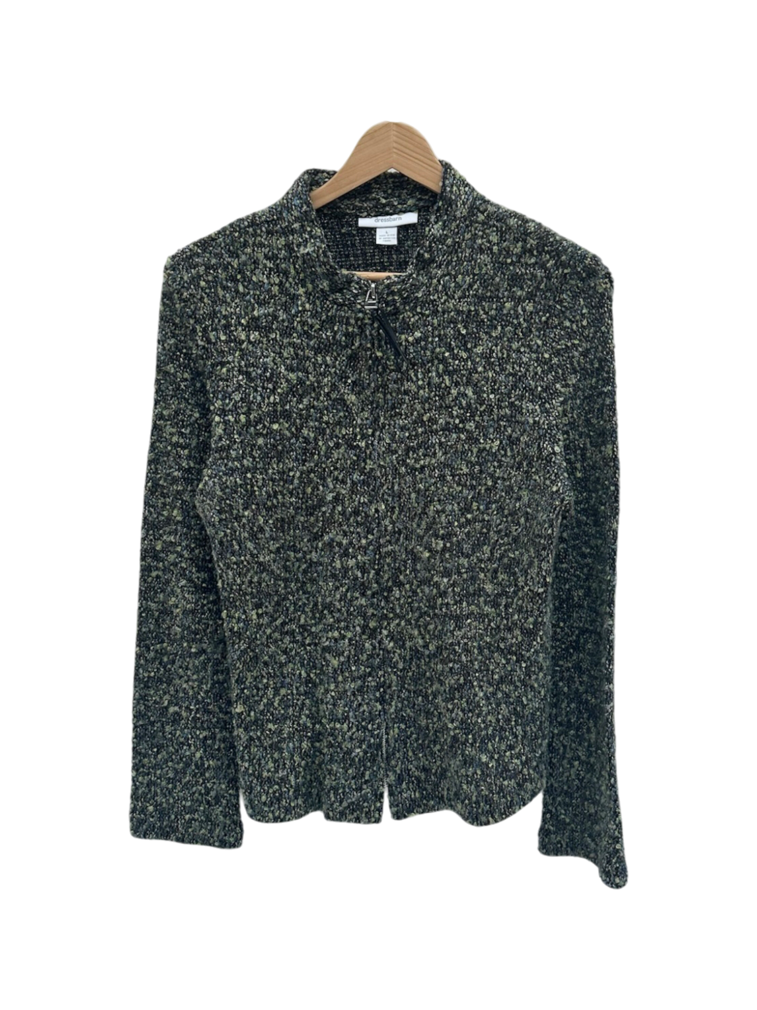 Vintage 90s Forest Mélange Zip Up Knit (M)