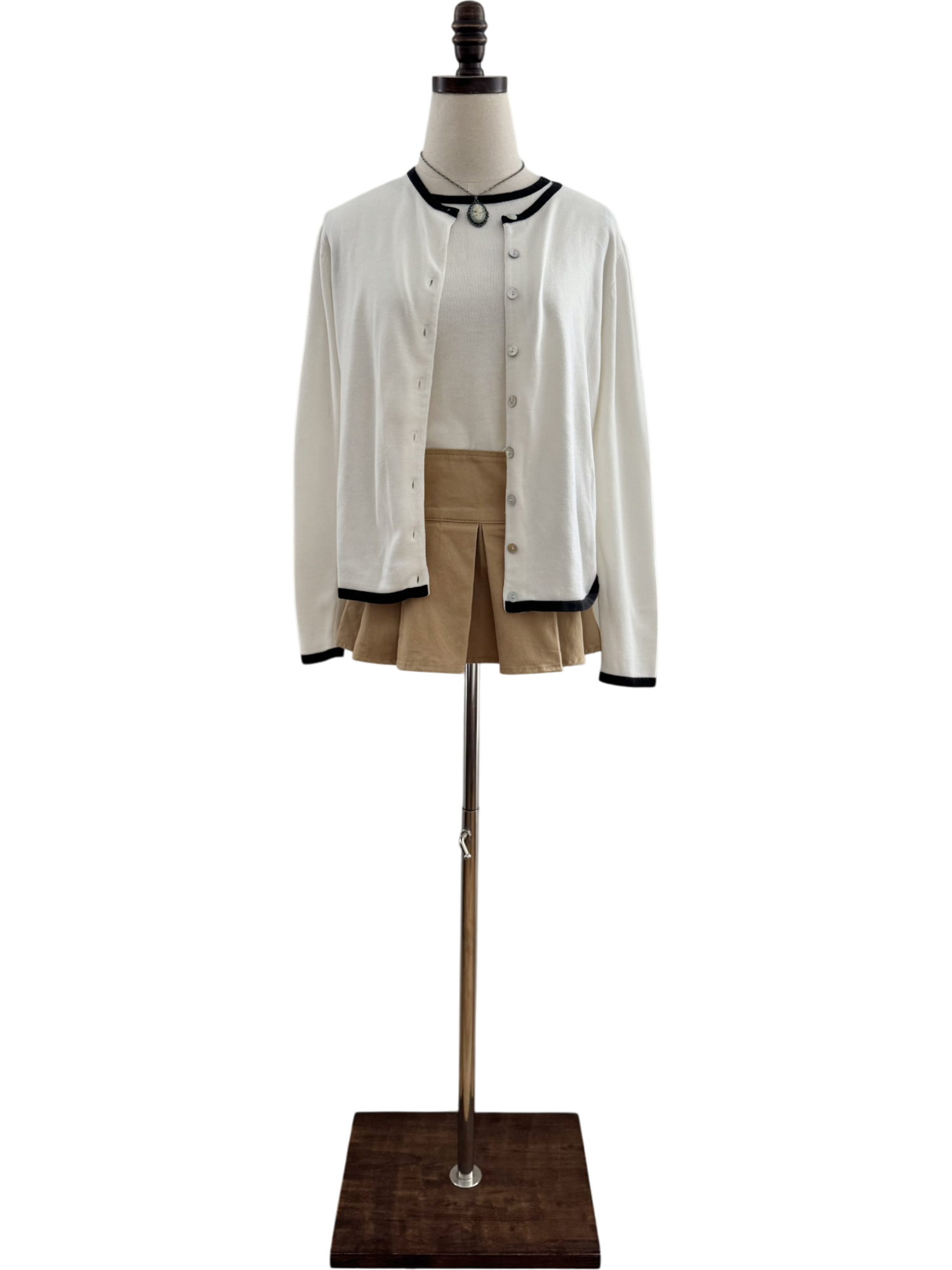 Vintage 90s Contrast Cotton Twin Set (M)