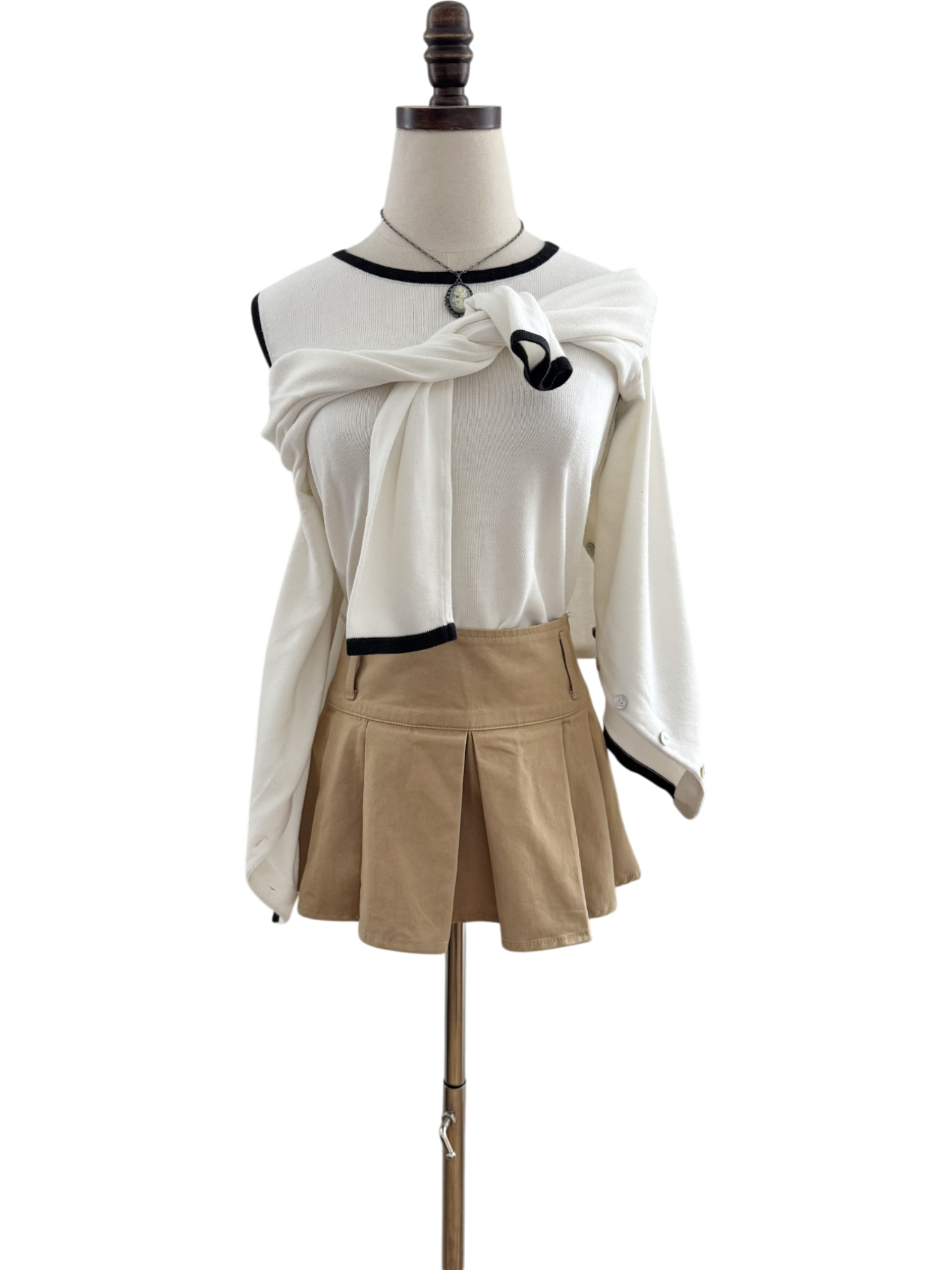 Vintage 90s Contrast Cotton Twin Set (M)