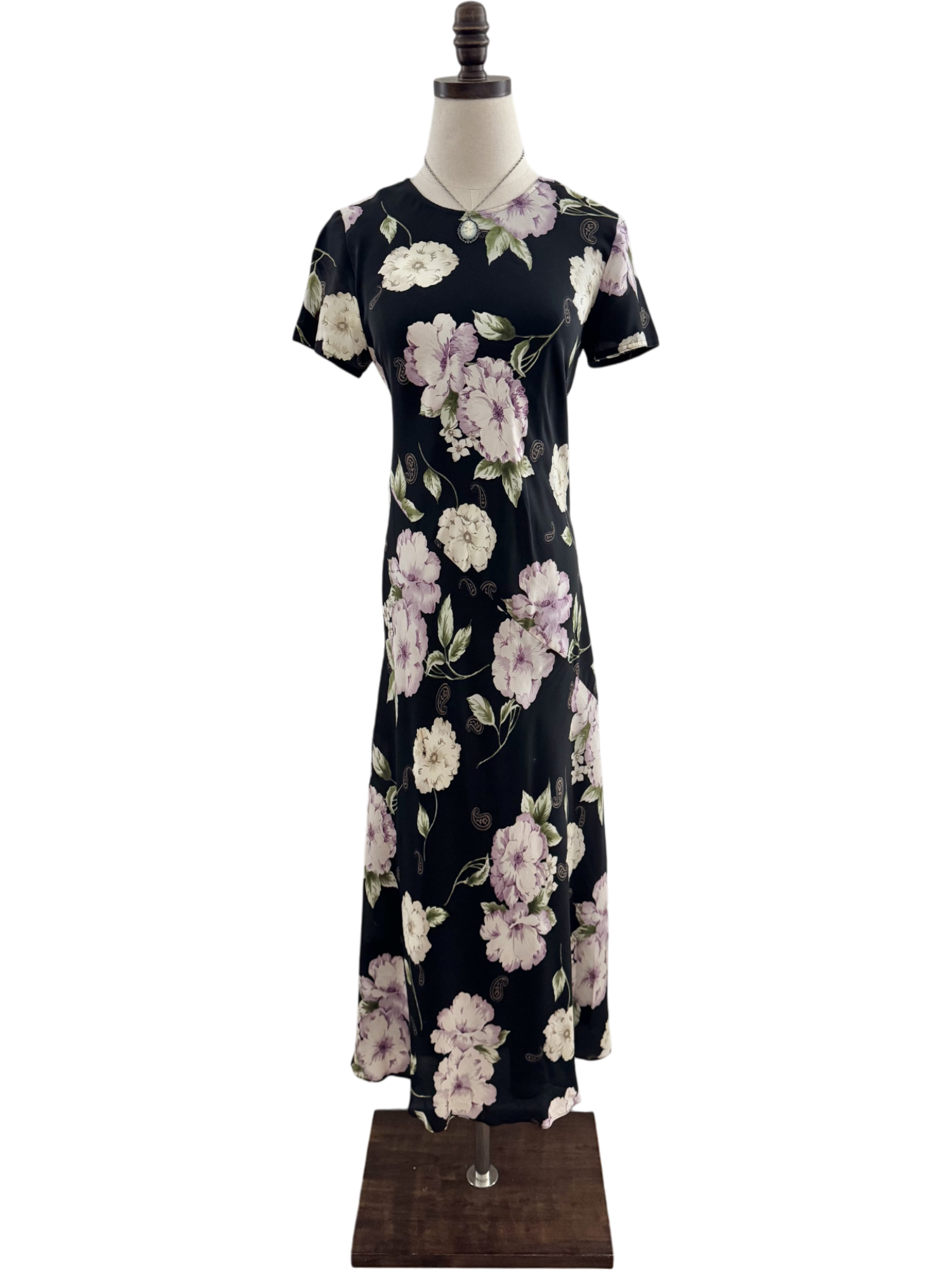 Vintage 90s Floral Maxi Dress (S)