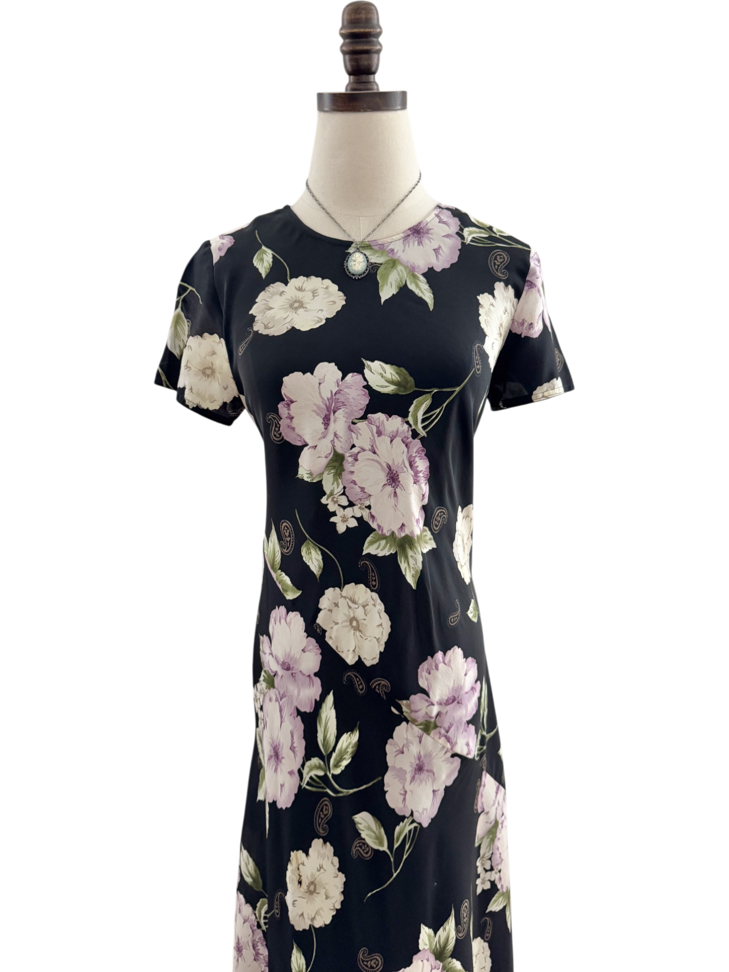 Vintage 90s Floral Maxi Dress (S)