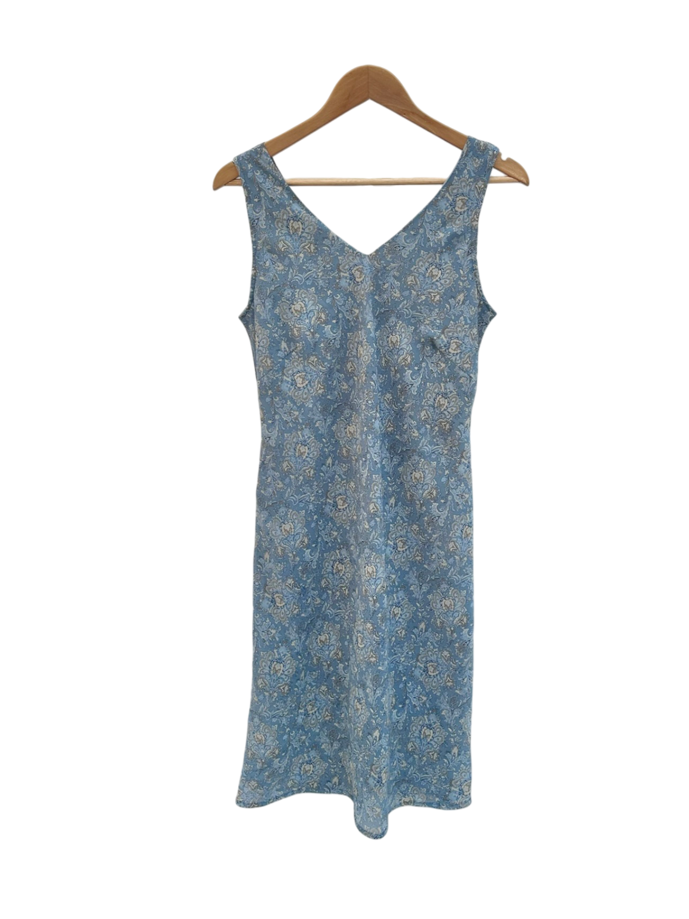 Vintage 90s Retro Paisley Midi Dress (M)