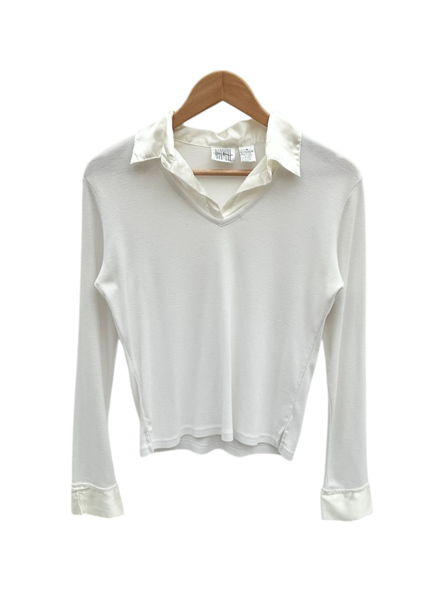 Vintage 90s Retro Collared Knit Top (S/M)