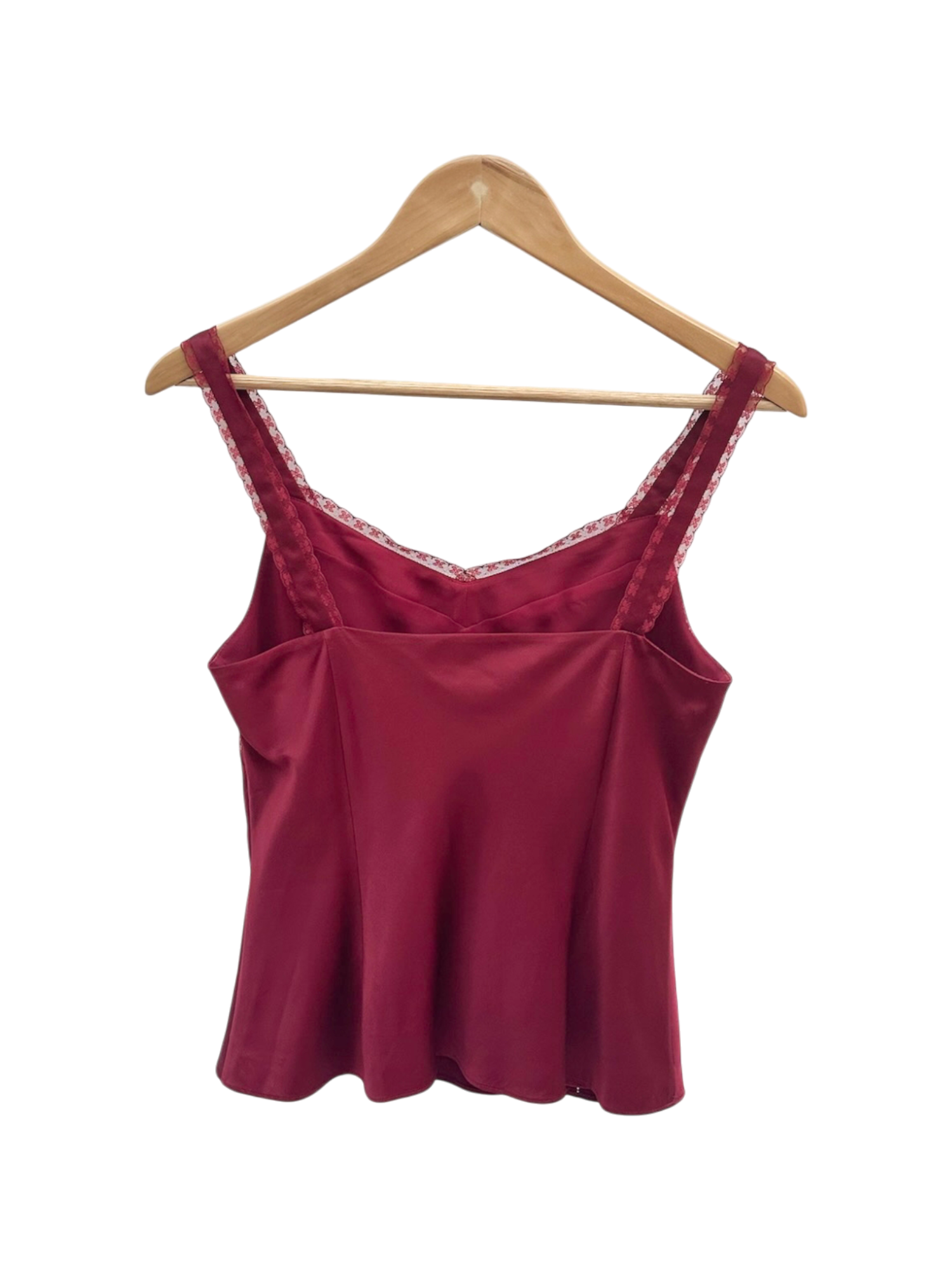 Dainty Silk Cherry Lace Cami (M)