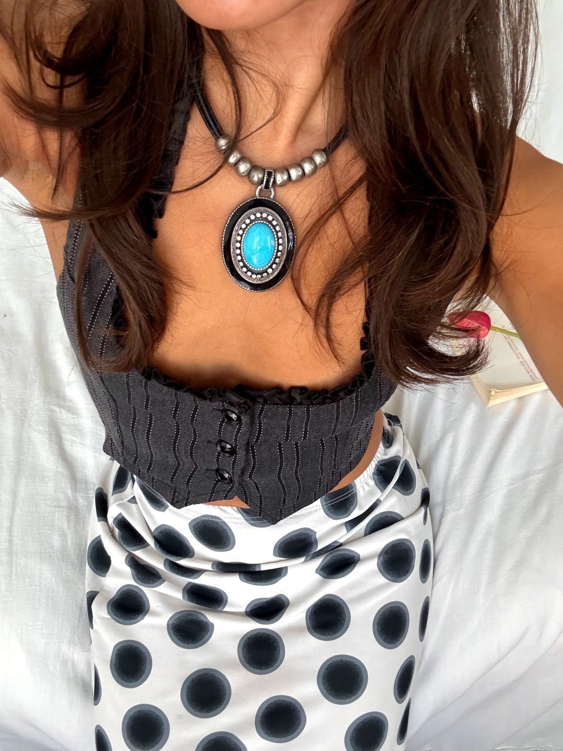 Vintage Oval Turquoise Muse Choker