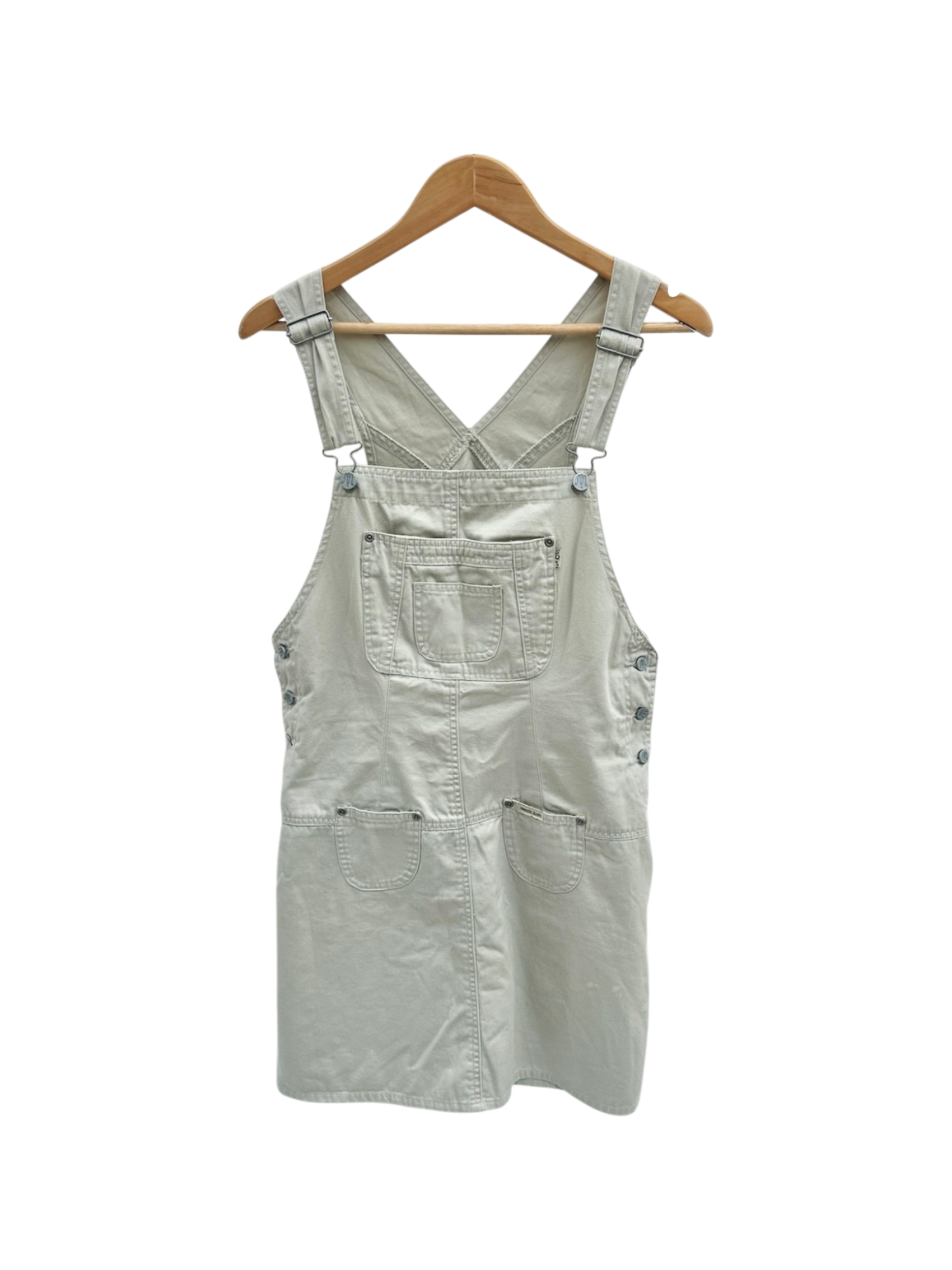 Vintage 90s Utilitarian Overall Mini Dress (L)