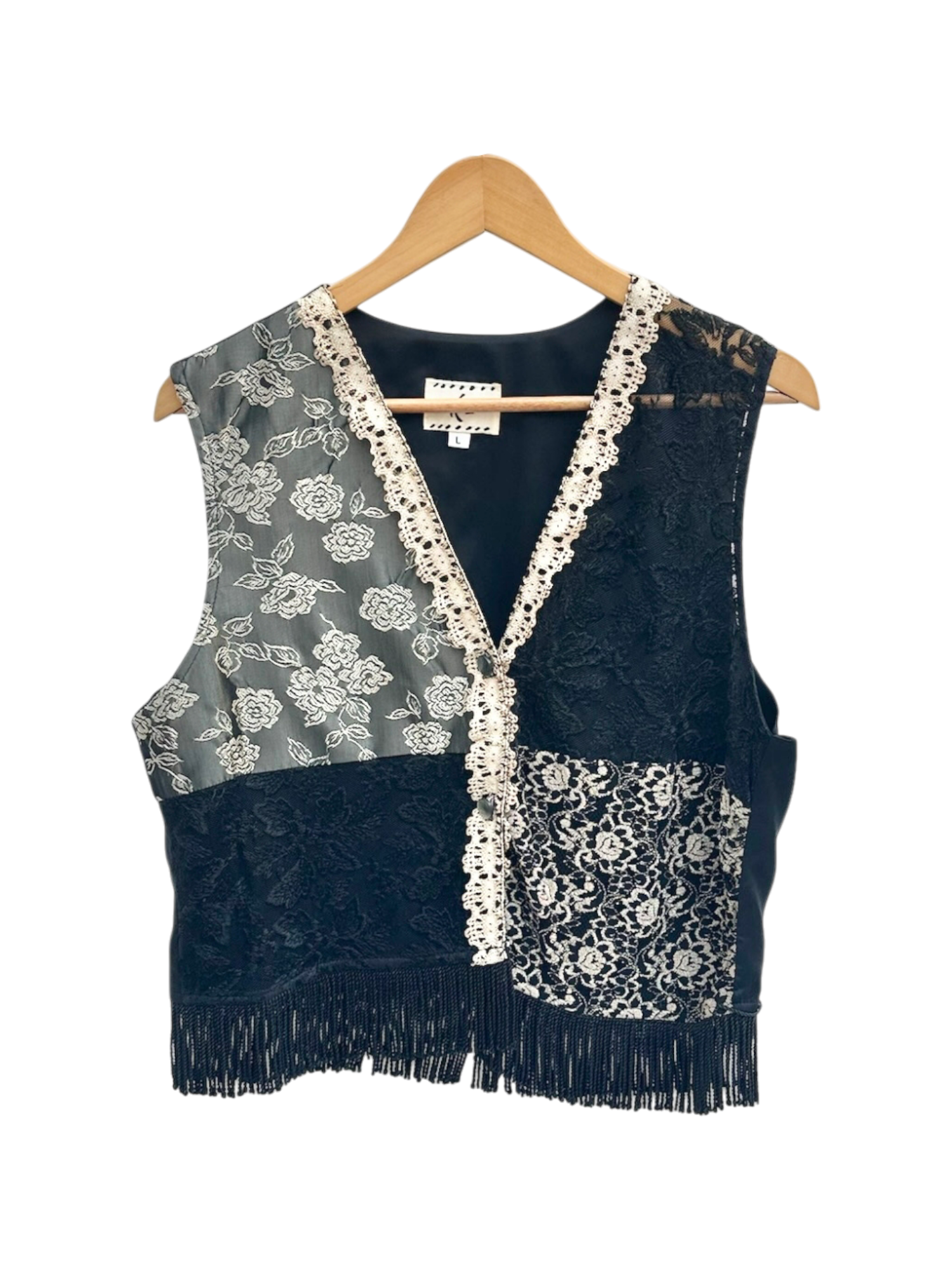Vintage 90s Patchwork Prairie Vest Top (M/L)