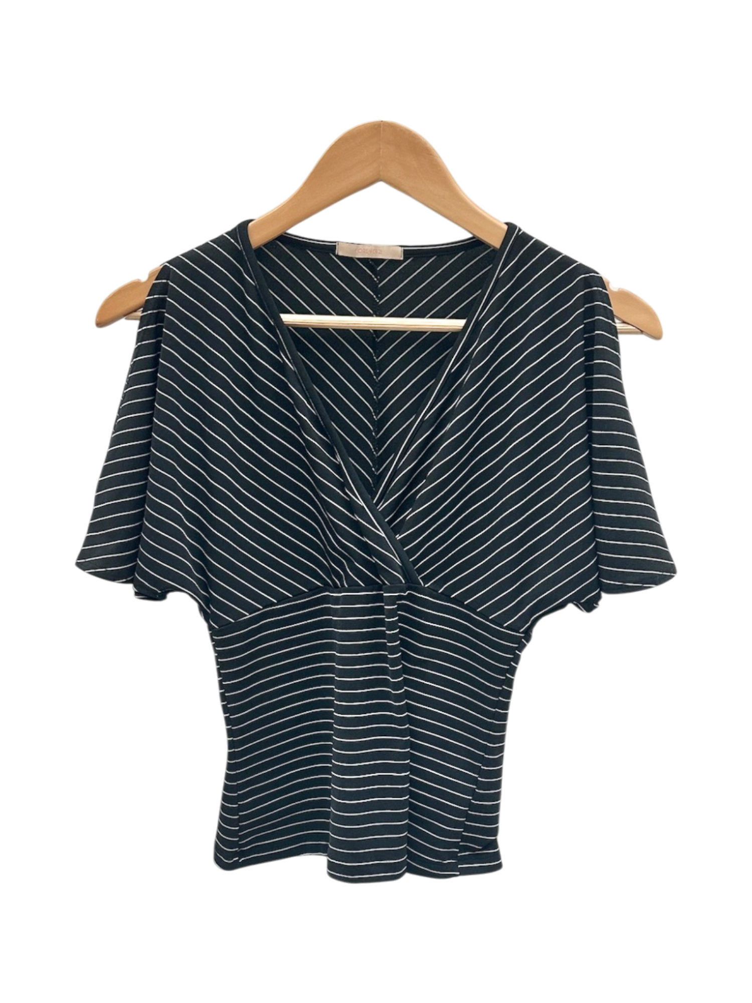 Vintage 90s Striped Flutter Sleeve Knit (S)