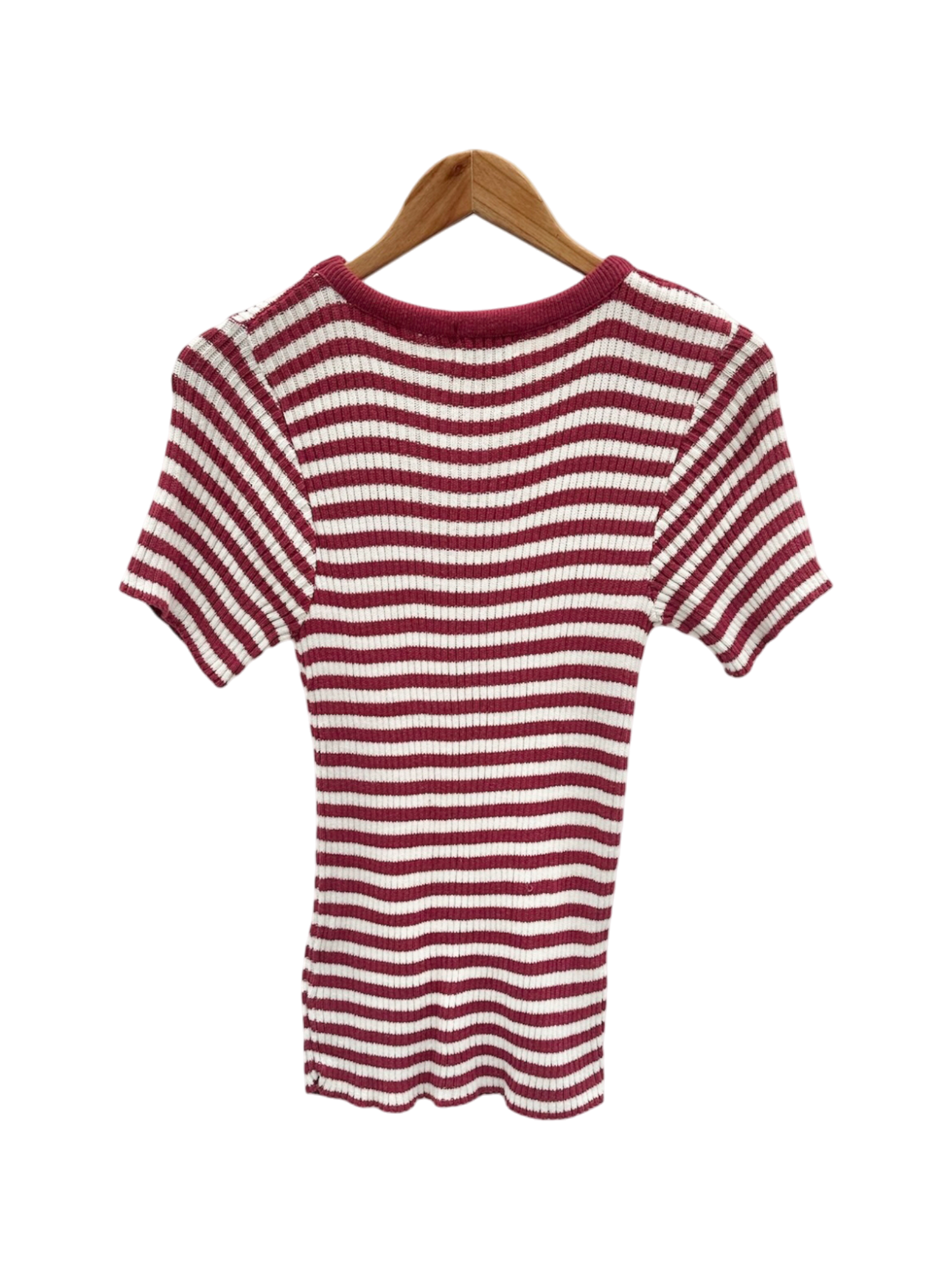 Vintage 90s Cherry Striped Cozy Knit Tee (L)