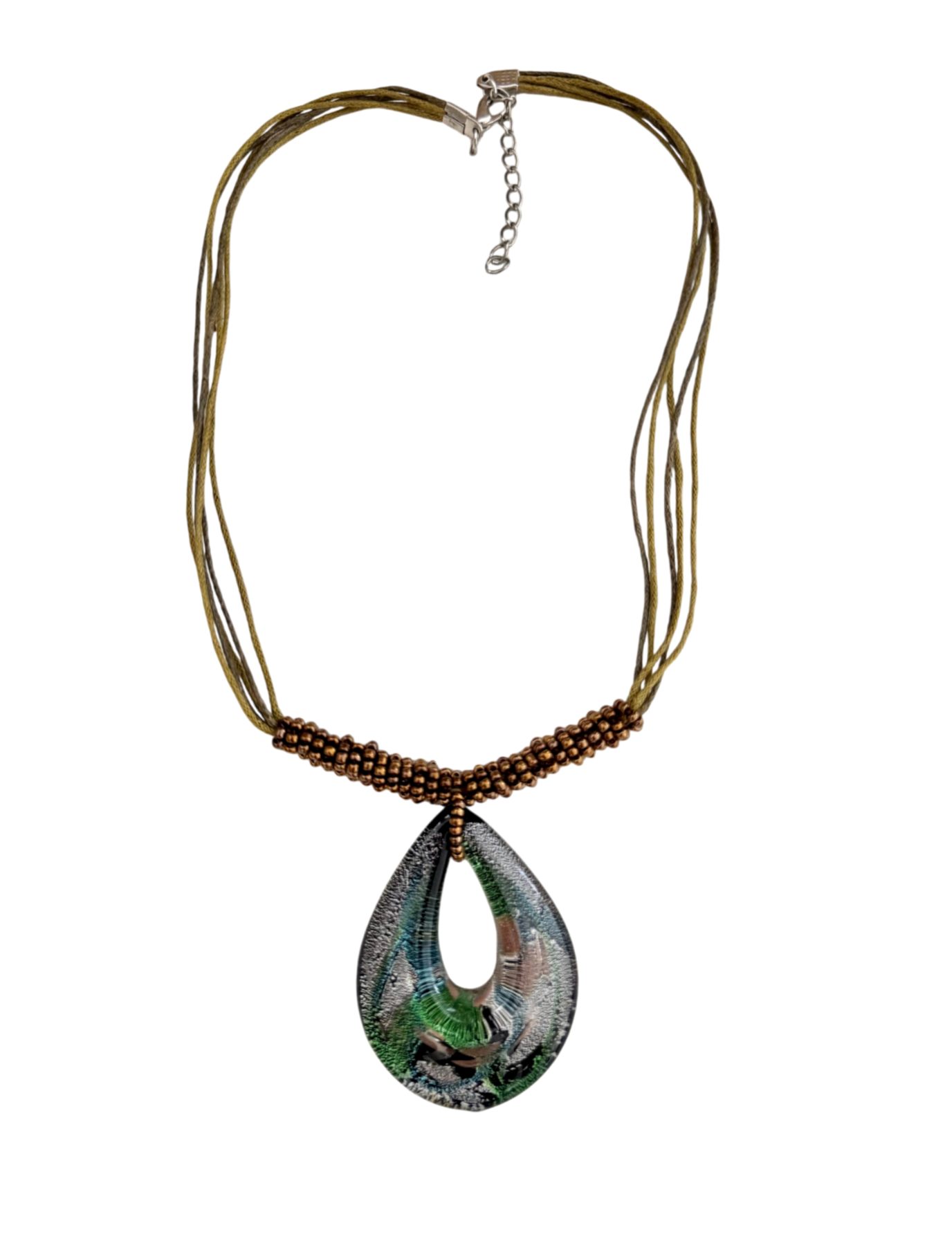 Vintage Emerald Vine Rope Necklace