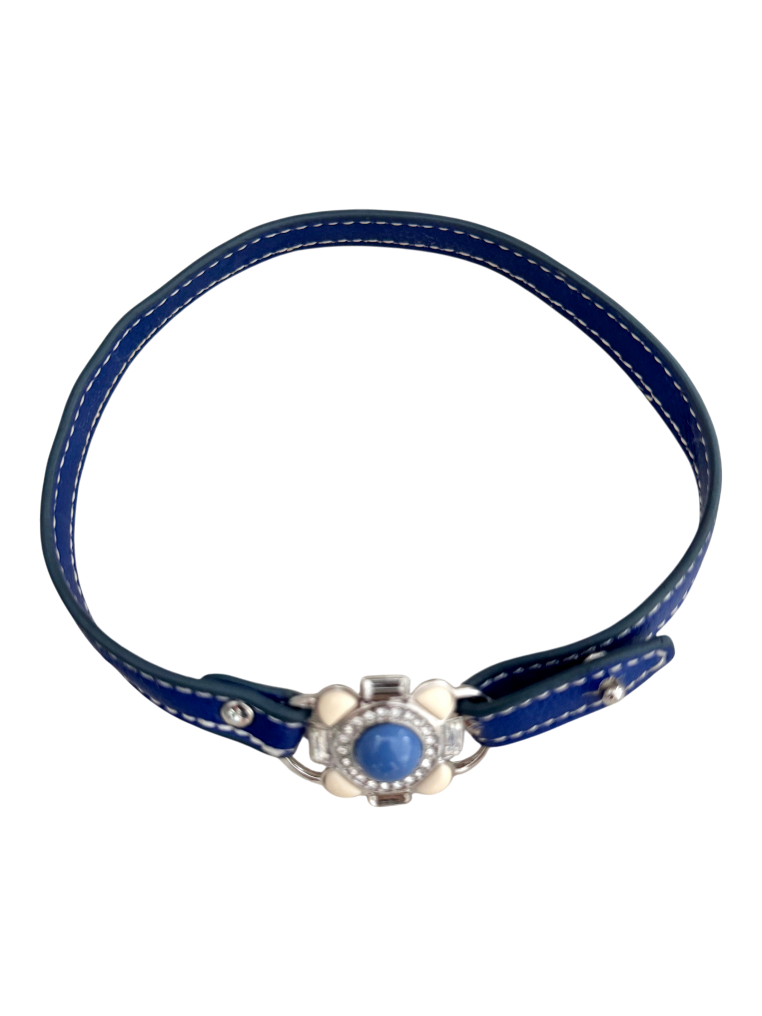Vintage Sapphire Bloom Belted Choker