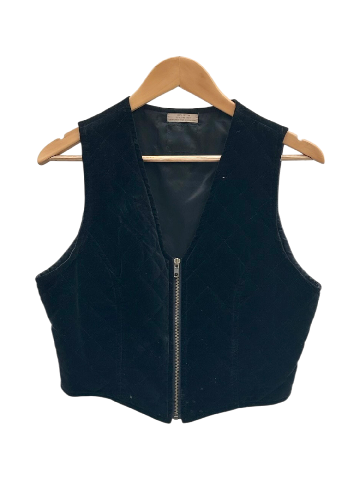Vintage 90s Cropped Quilted Vest (M)