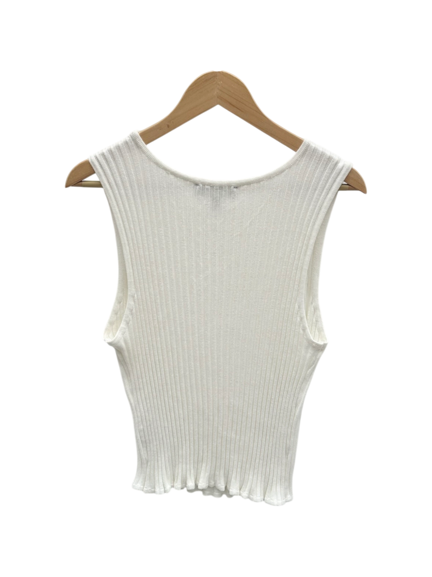 Vintage 90s Dainty Eyelet Ivory Knit (L)