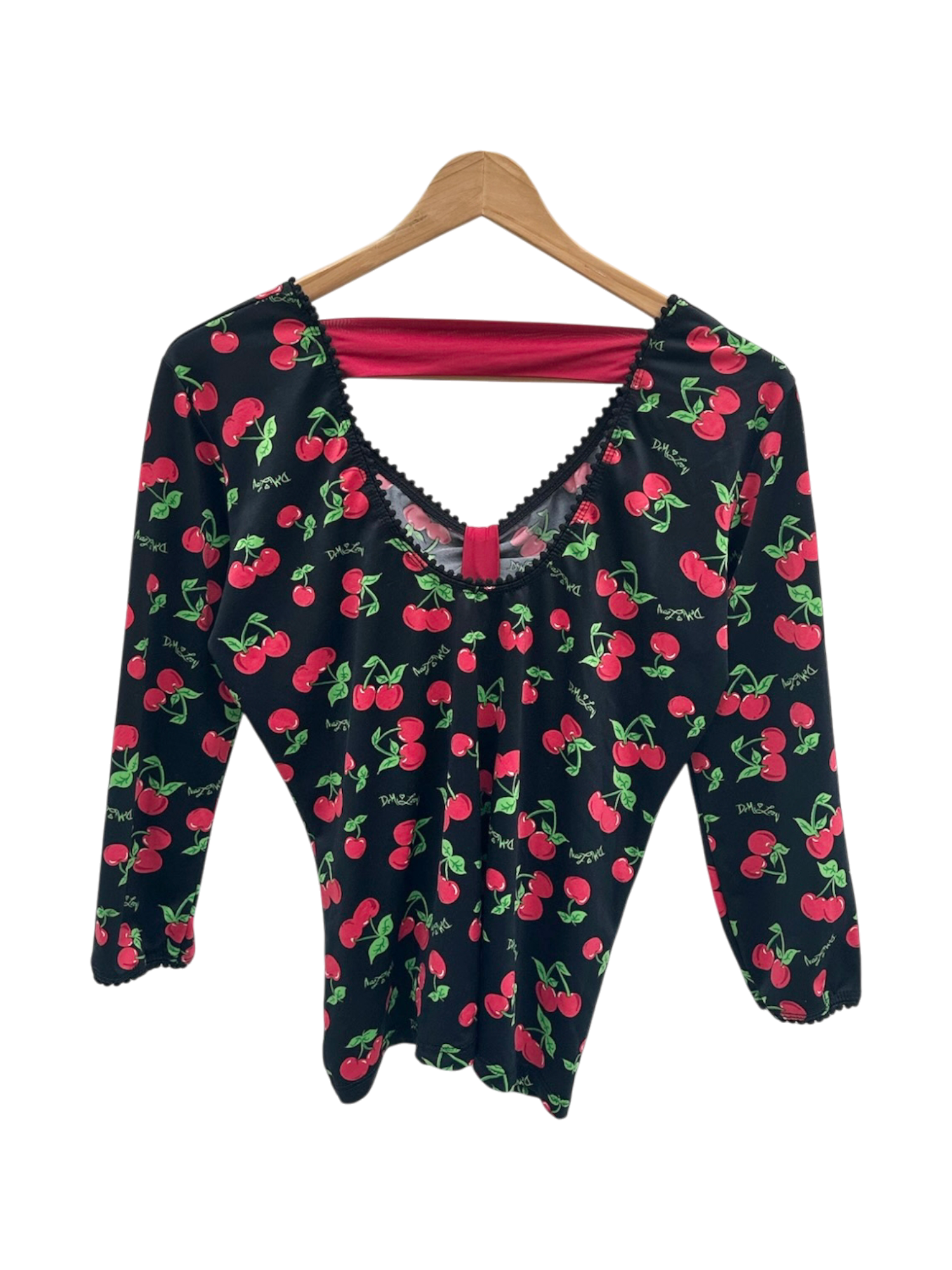 Vintage 90s Cherry Cinched Knit Top (S/M)