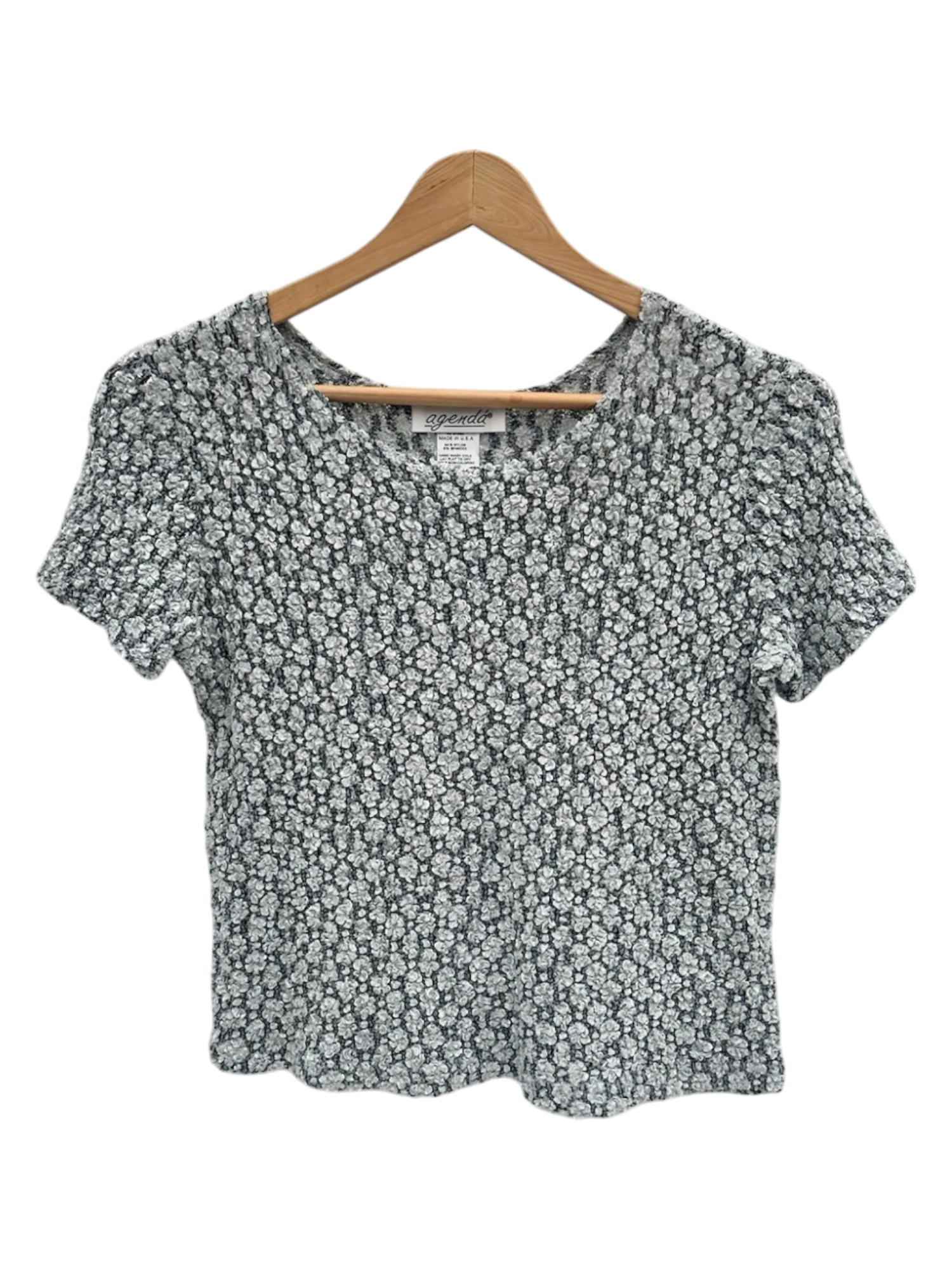 Vintage 90s Textured Short Sleeve (S/M)