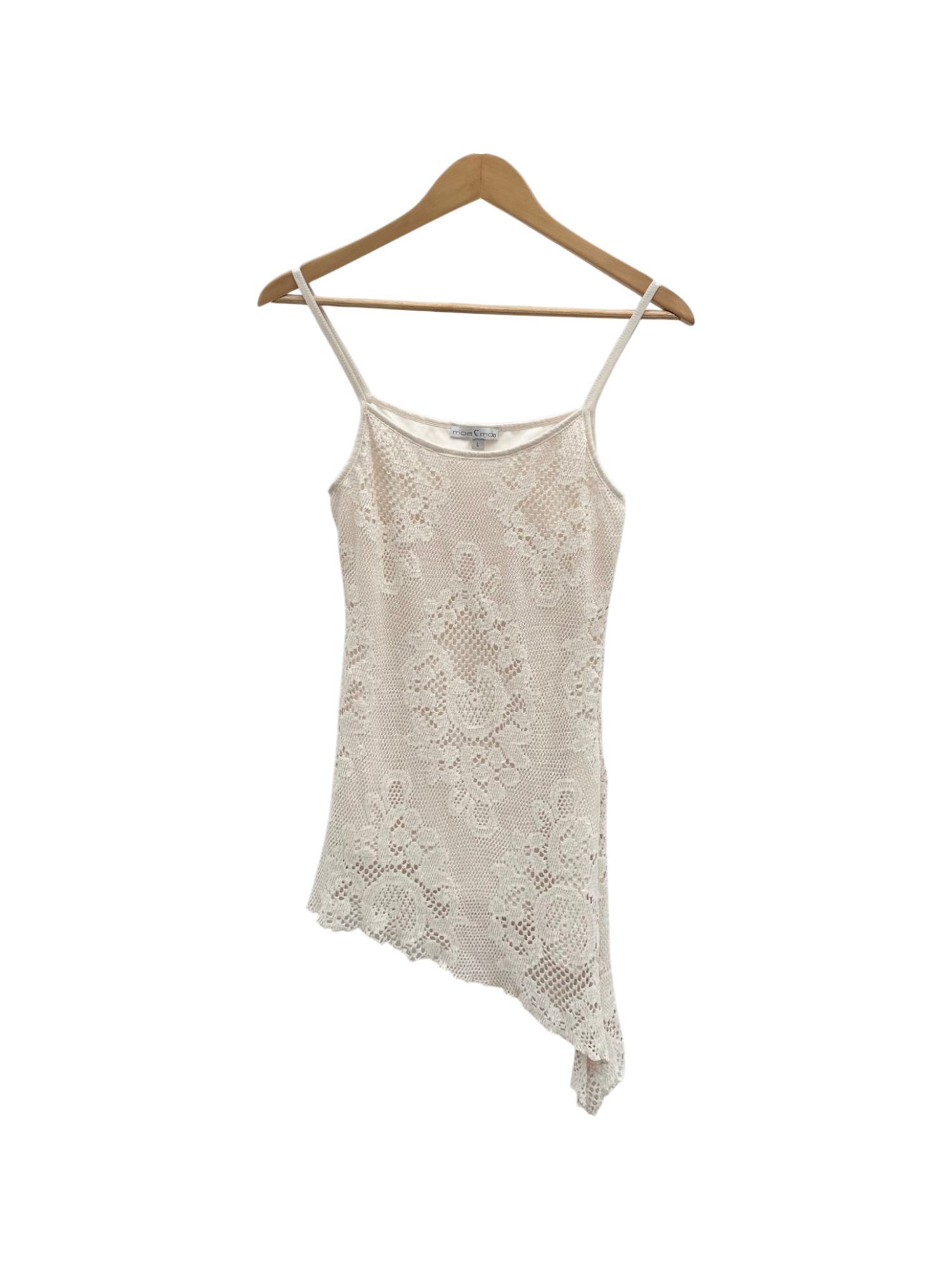 Vintage 90s Dainty Cream Asymmetrical Cami (S/M)