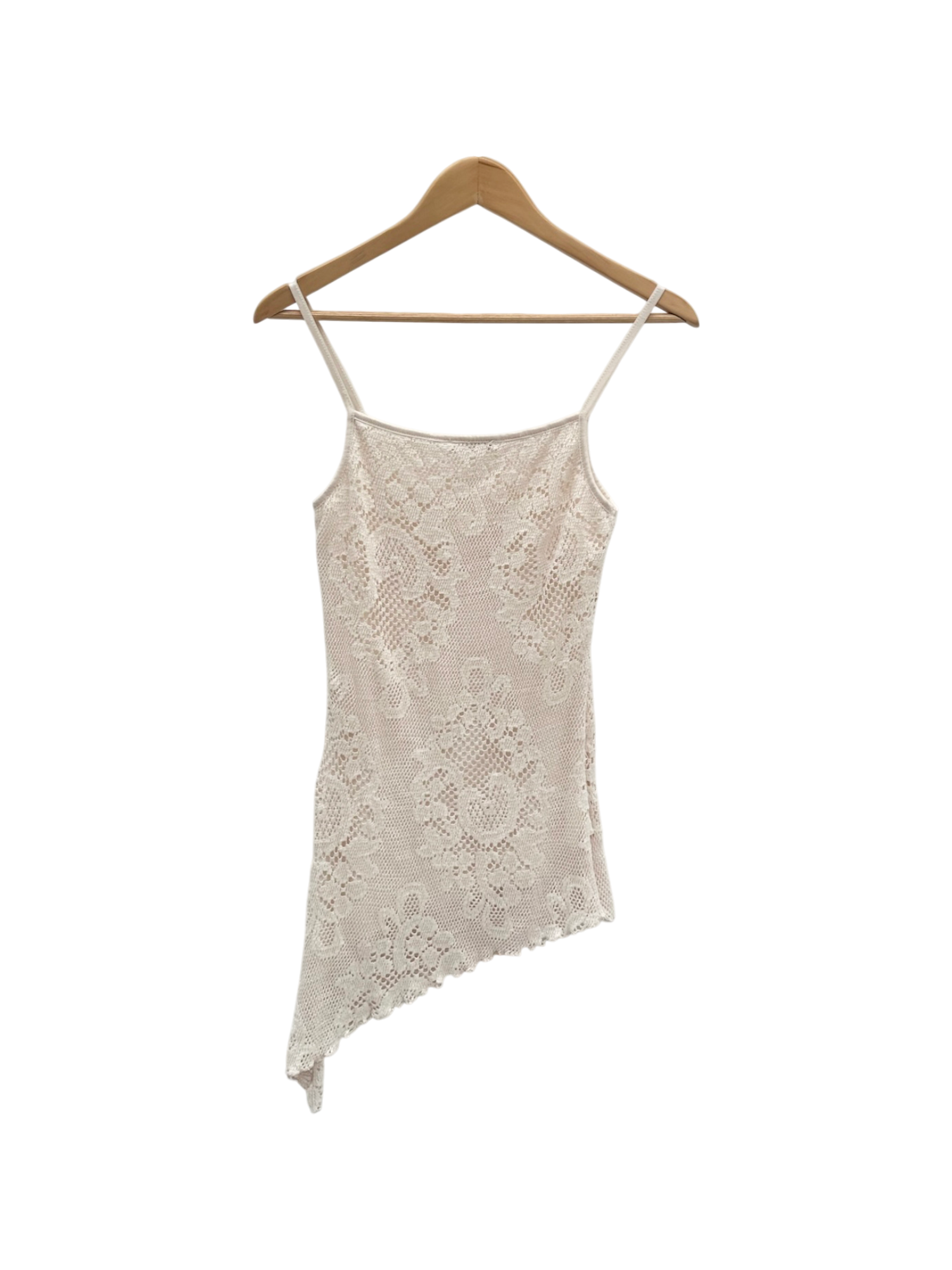 Vintage 90s Dainty Cream Asymmetrical Cami (S/M)