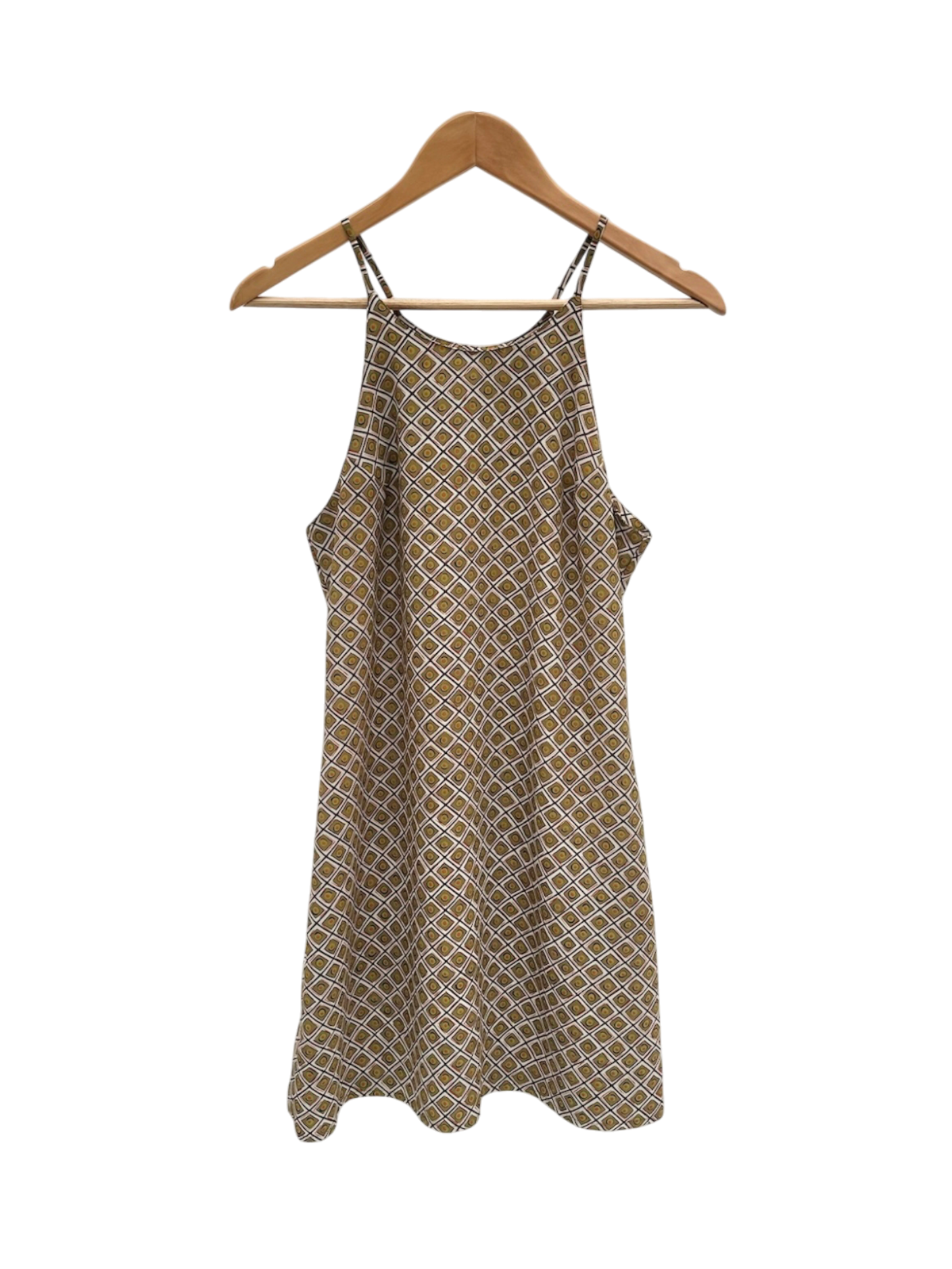 Vintage 90s Retro Olive Fruit Midi Dress (M)