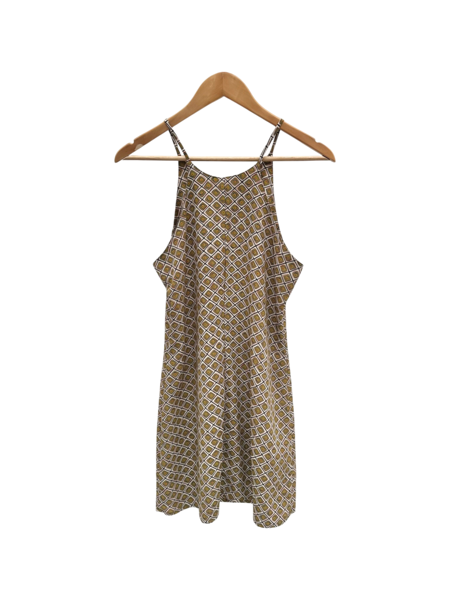 Vintage 90s Retro Olive Fruit Midi Dress (M)