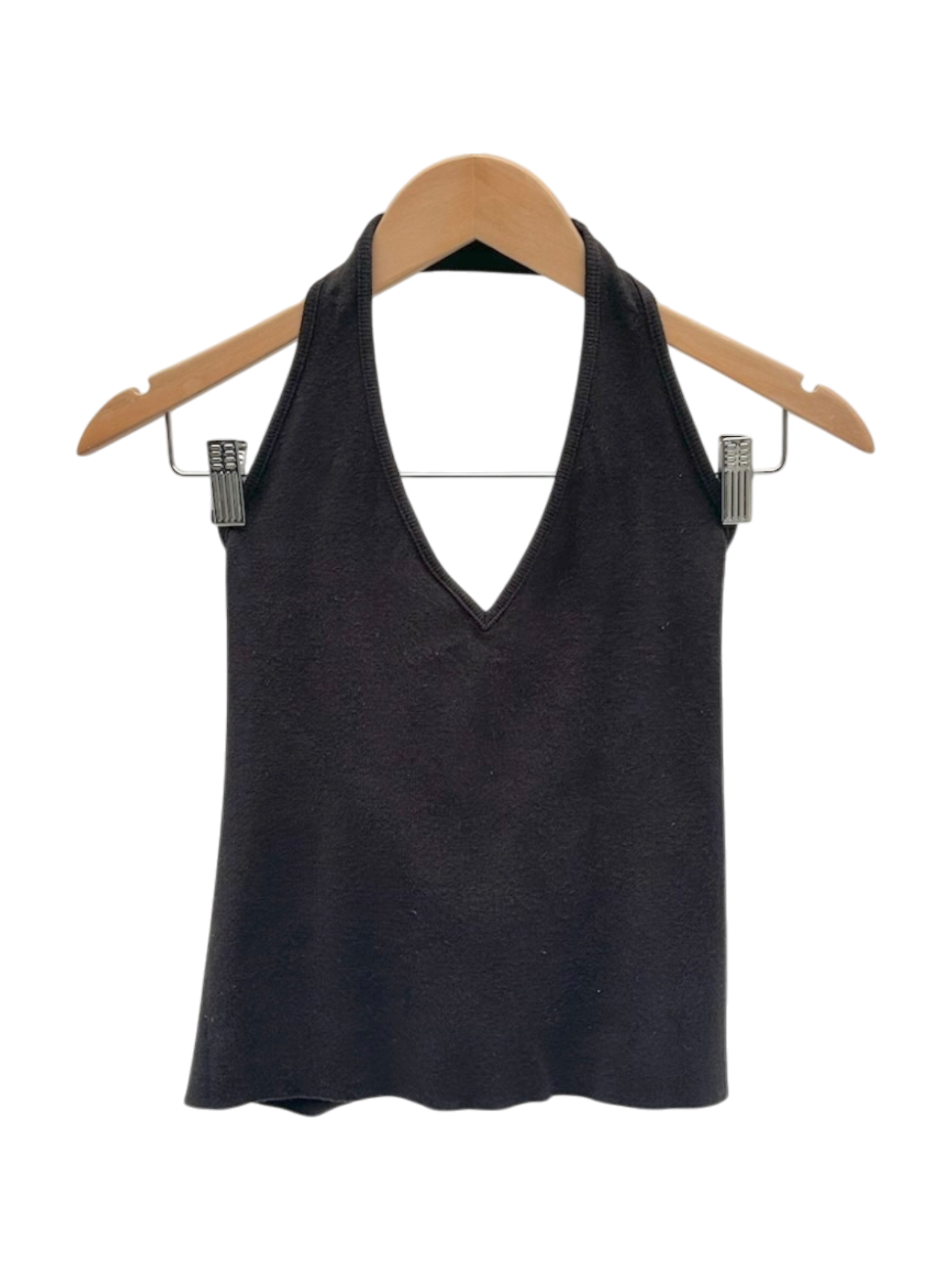 Vintage 90s Dark Brown Halter Knit (M/L)