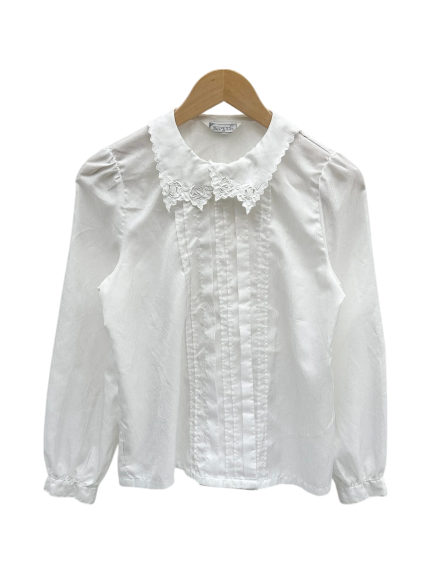 Vintage 80s Dainty Poet Lace Blouse (M)
