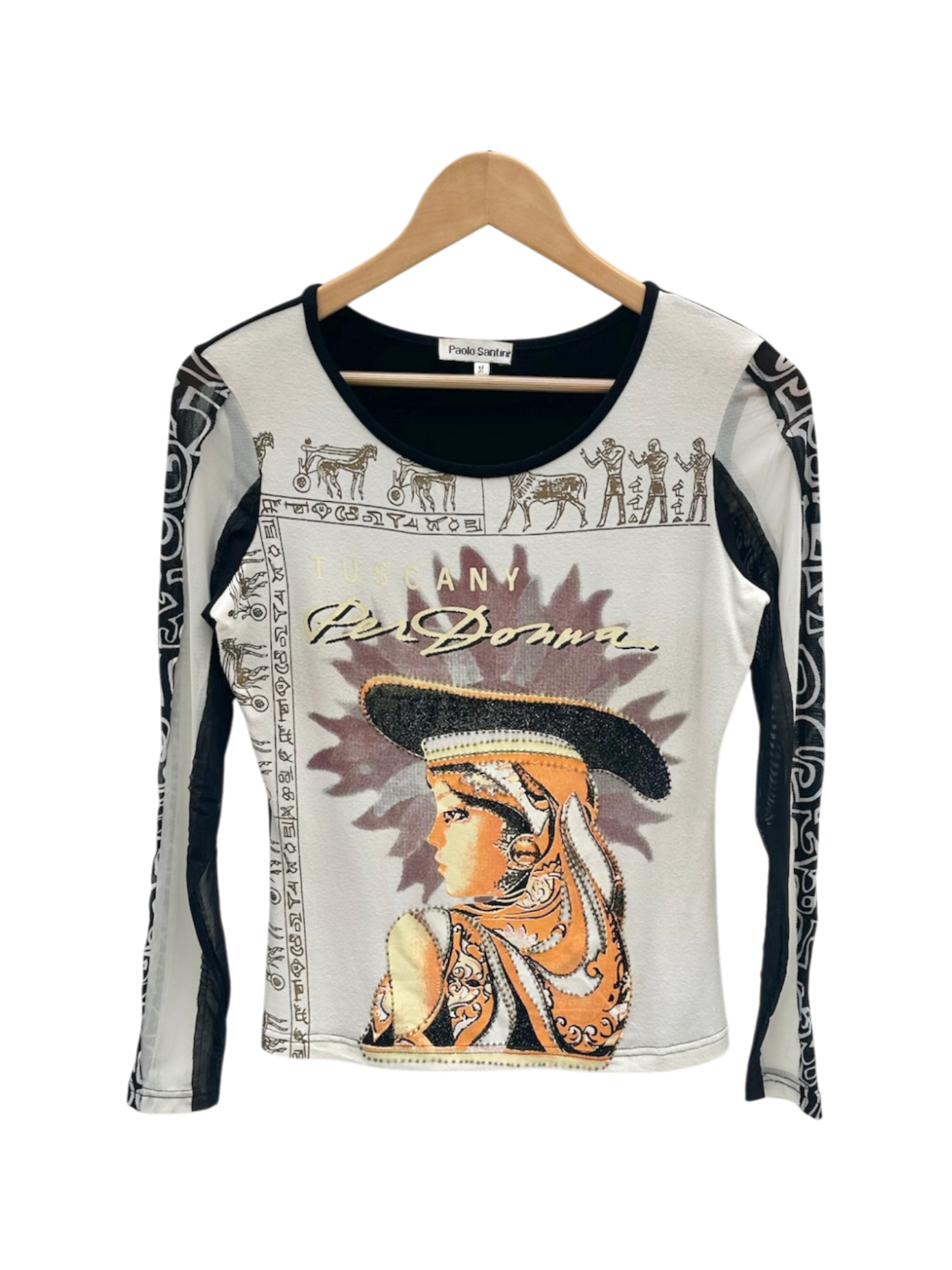 Vintage 90s Retro Graphic Long Sleeve (M)