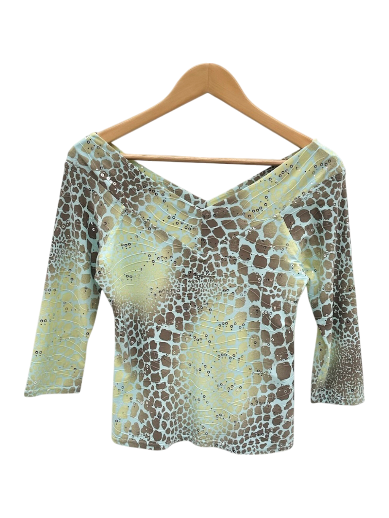 Vintage Y2K Retro Fitted Tile Slinky Top (S/M)