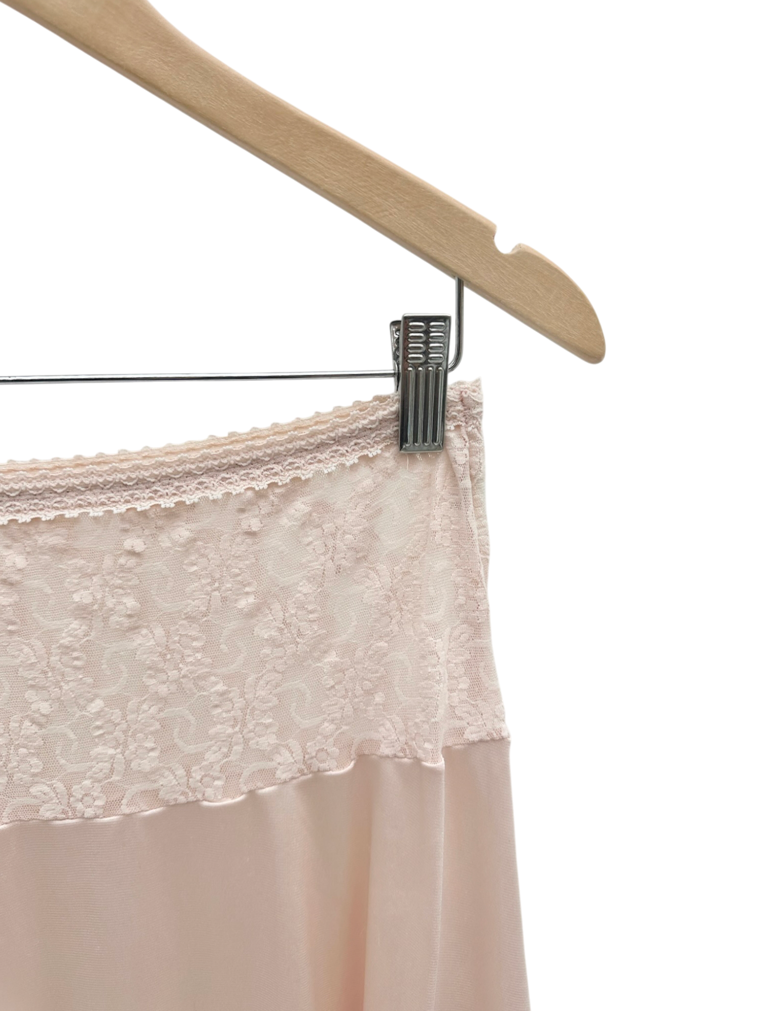 Vintage 80s Peachy Lace Midi Skirt (M)