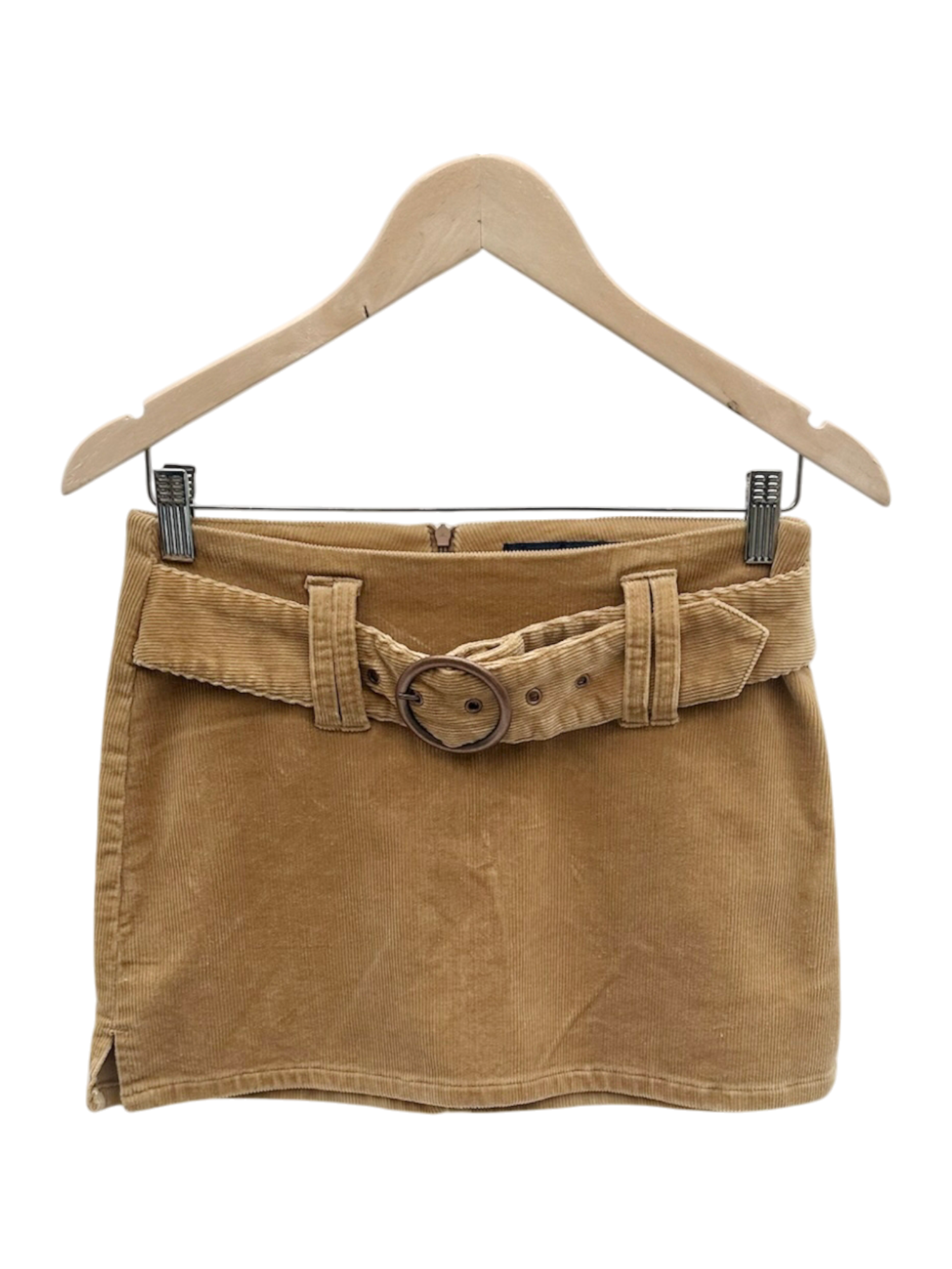 Vintage 90s Corduroy Belted Mini Skirt (S)