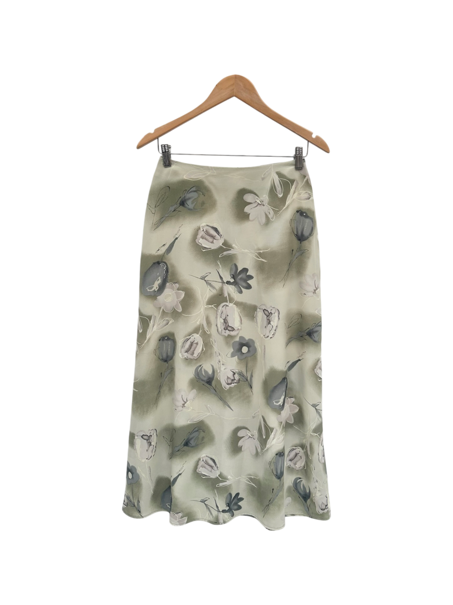 Vintage 90s Floral Sketch Midi Skirt (S/M)