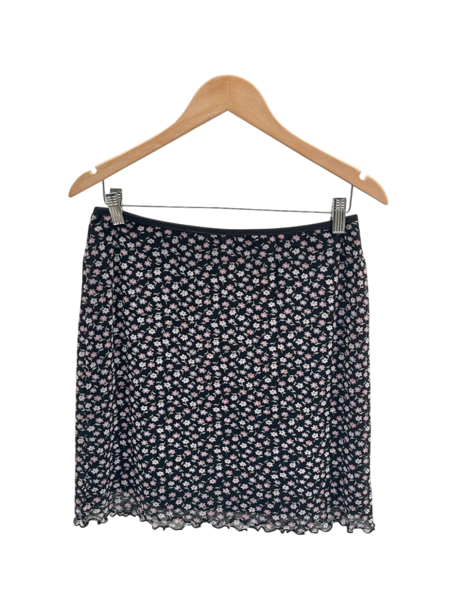 Vintage 90s Ditsy Floral Mini Skirt (L)