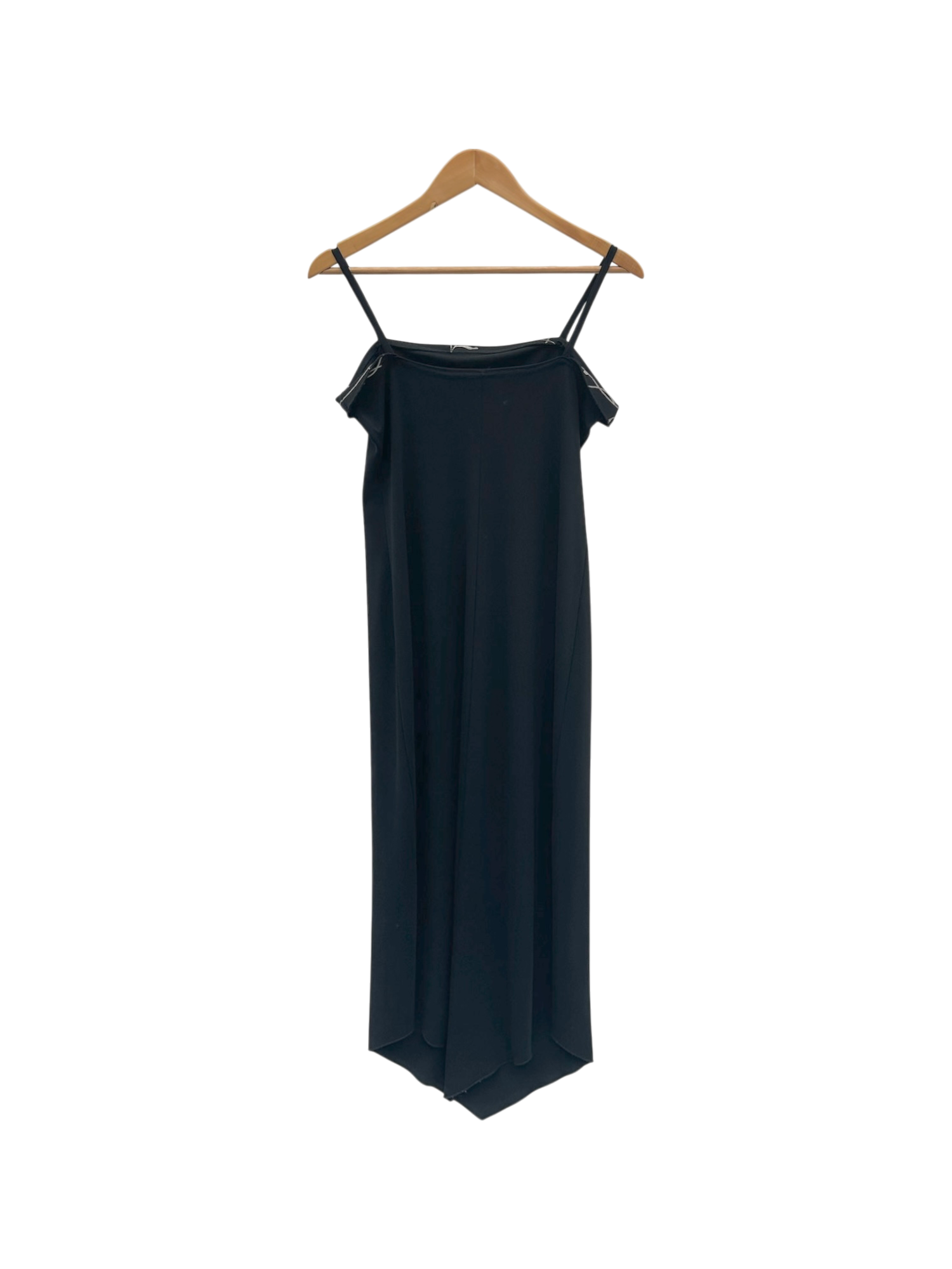 Vintage 90s Floral Overlay Handkerchief Cut Midi Dress (M)