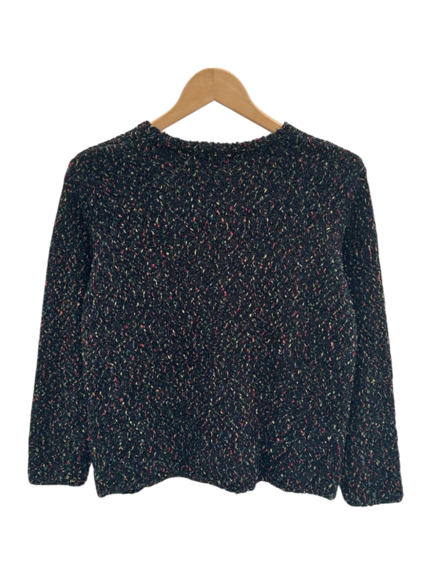 Vintage Floral Cozy Melange Knit Sweater (S/M)