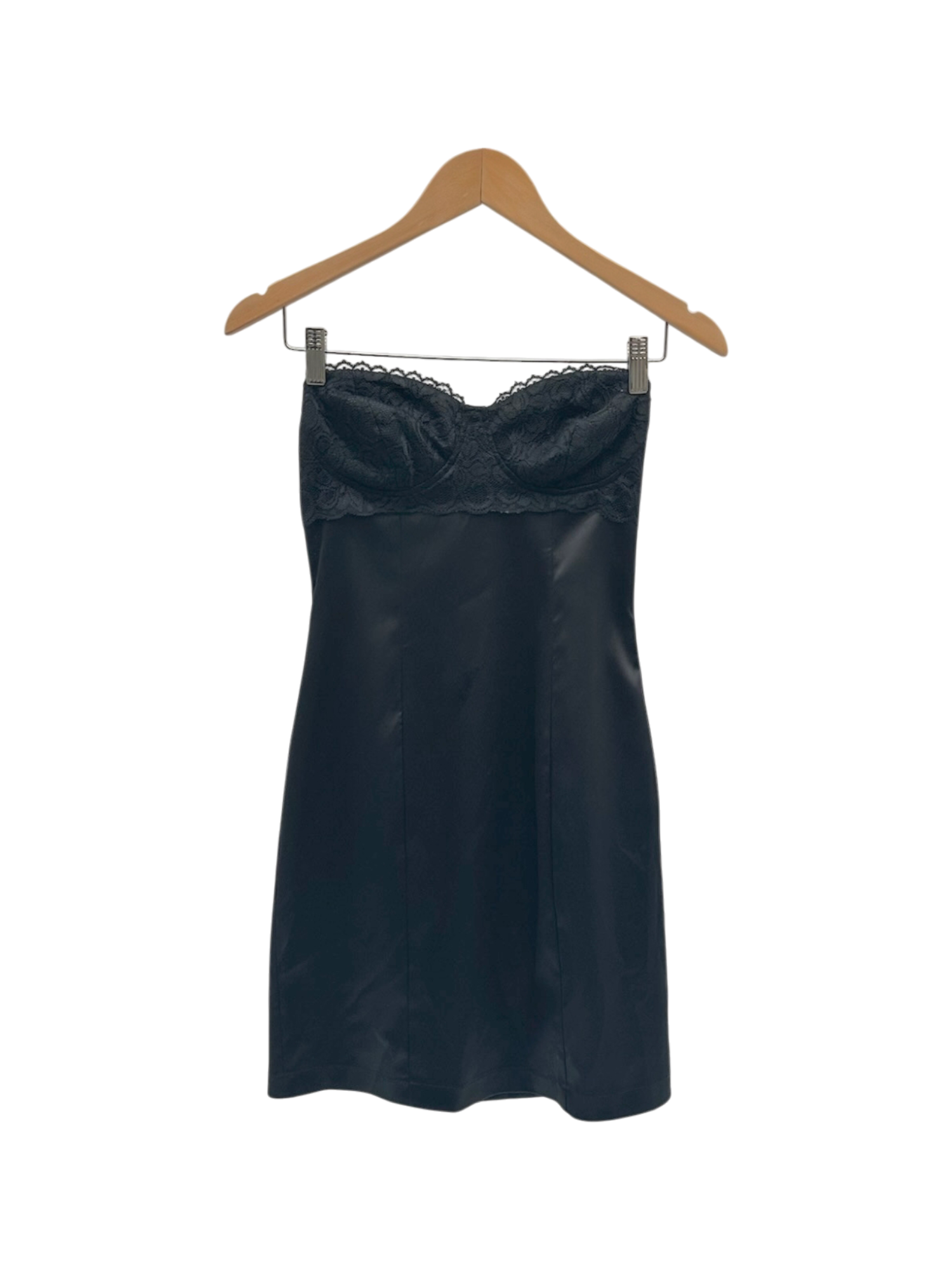 Vintage Y2K Lace Bustier Strapless Dress (S)