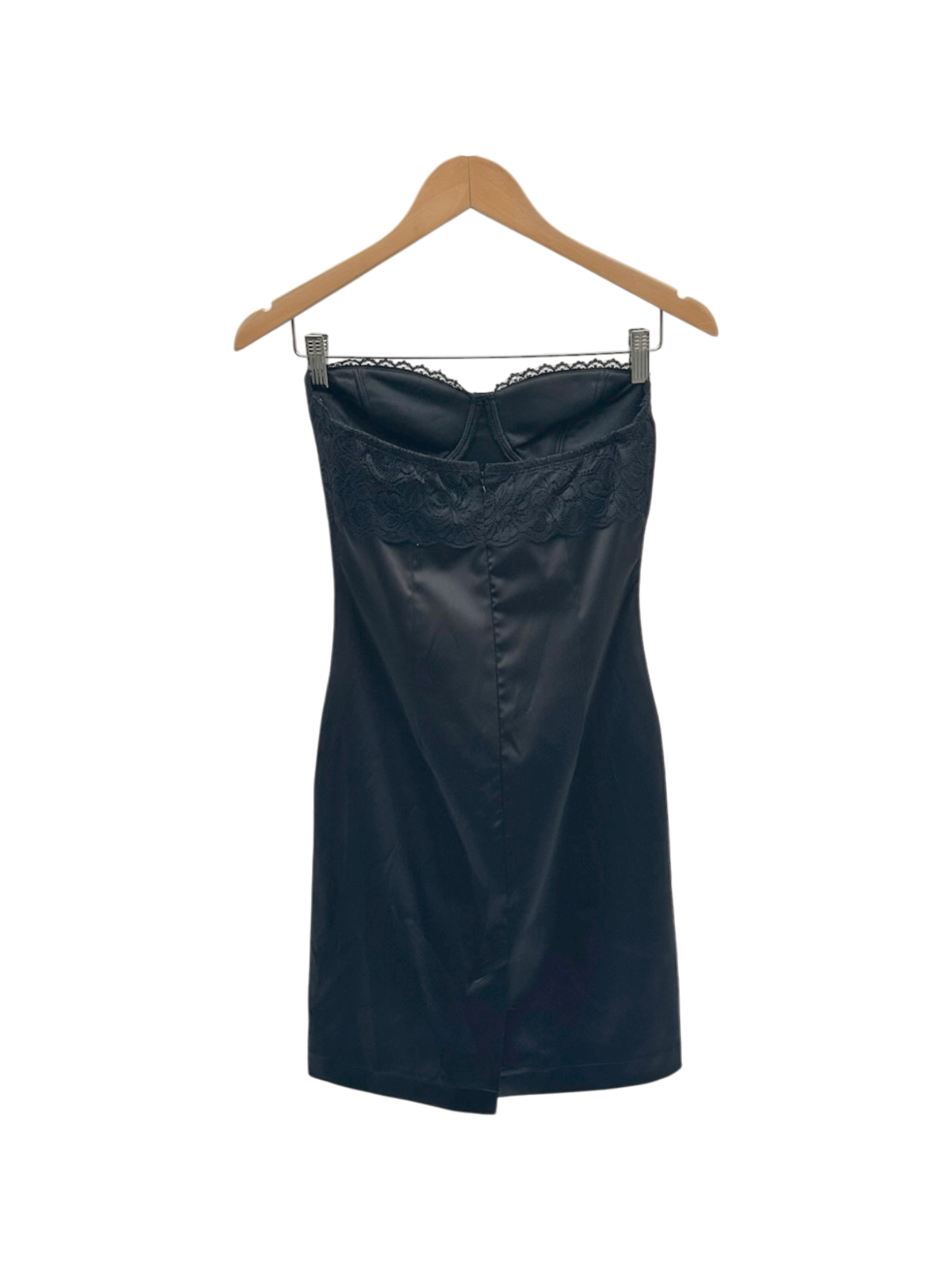 Vintage Y2K Lace Bustier Strapless Dress (S)