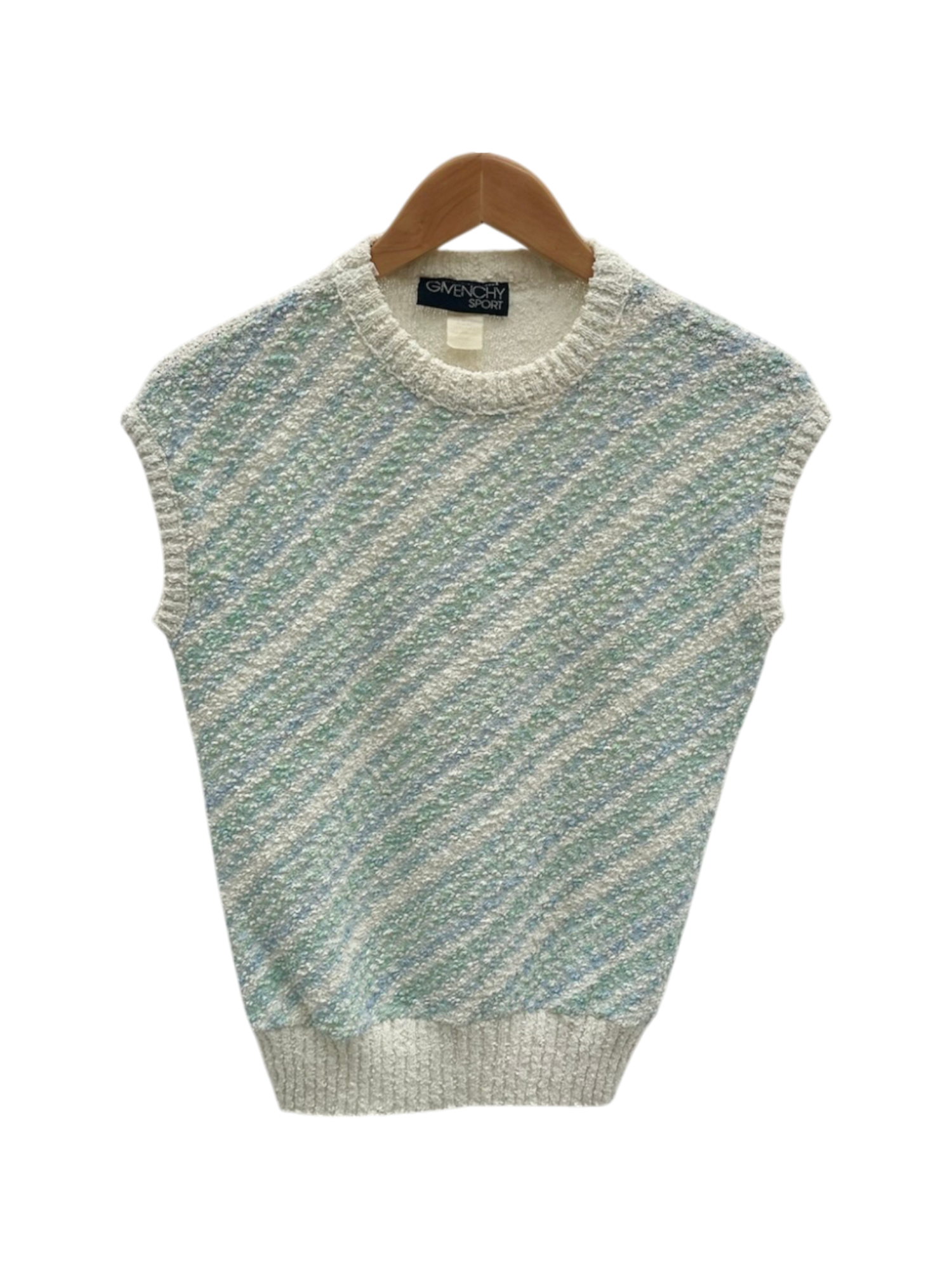 Vintage 90s Retro Striped Vest Knit (M)