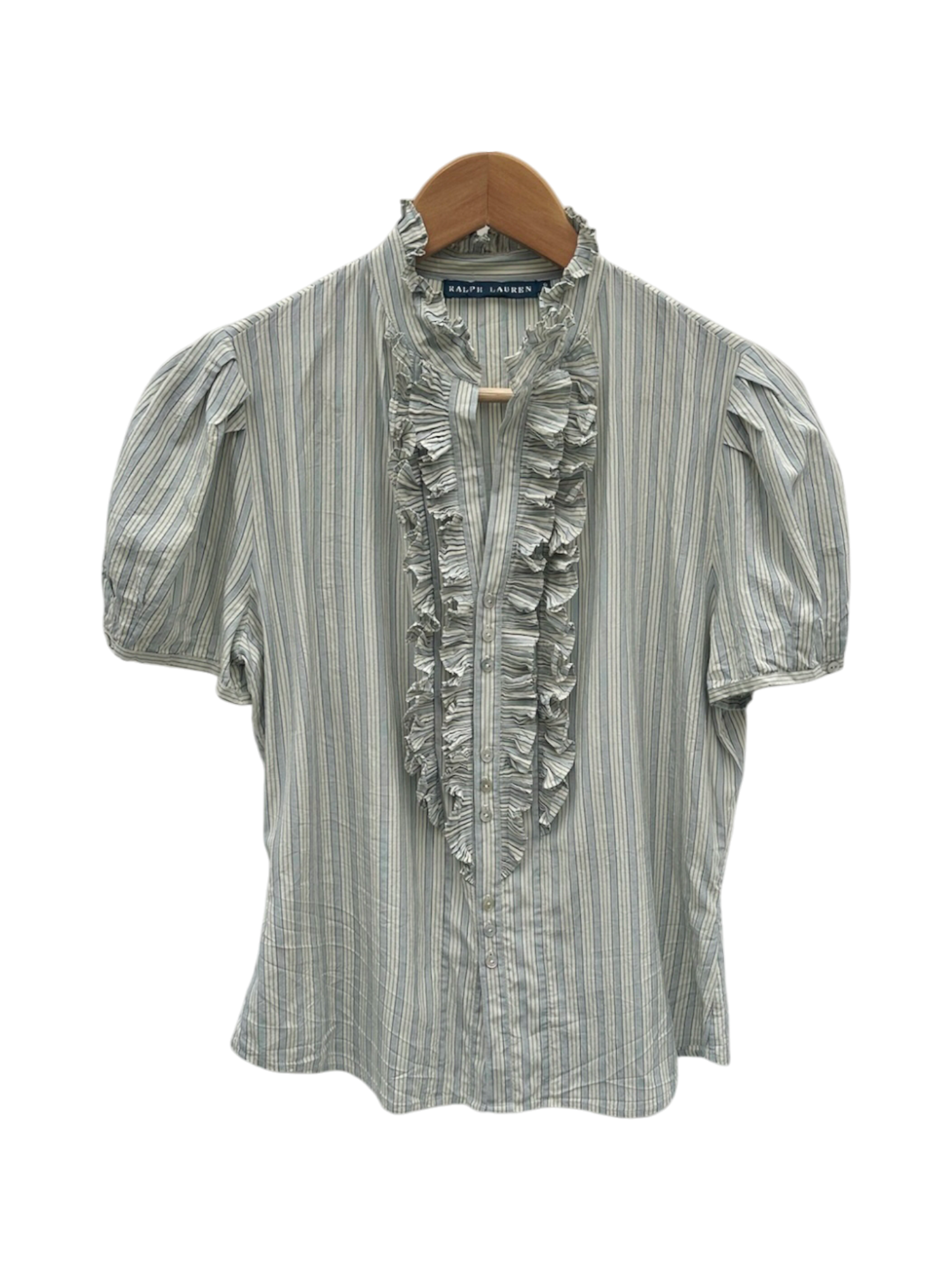 Vintage 90s Ralph Lauren Poet Striped Blouse (M)