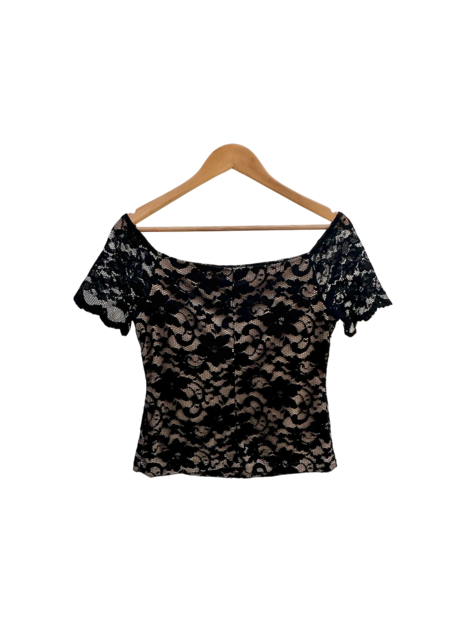 Vintage 90s Dainty Lace Knit Top (M)