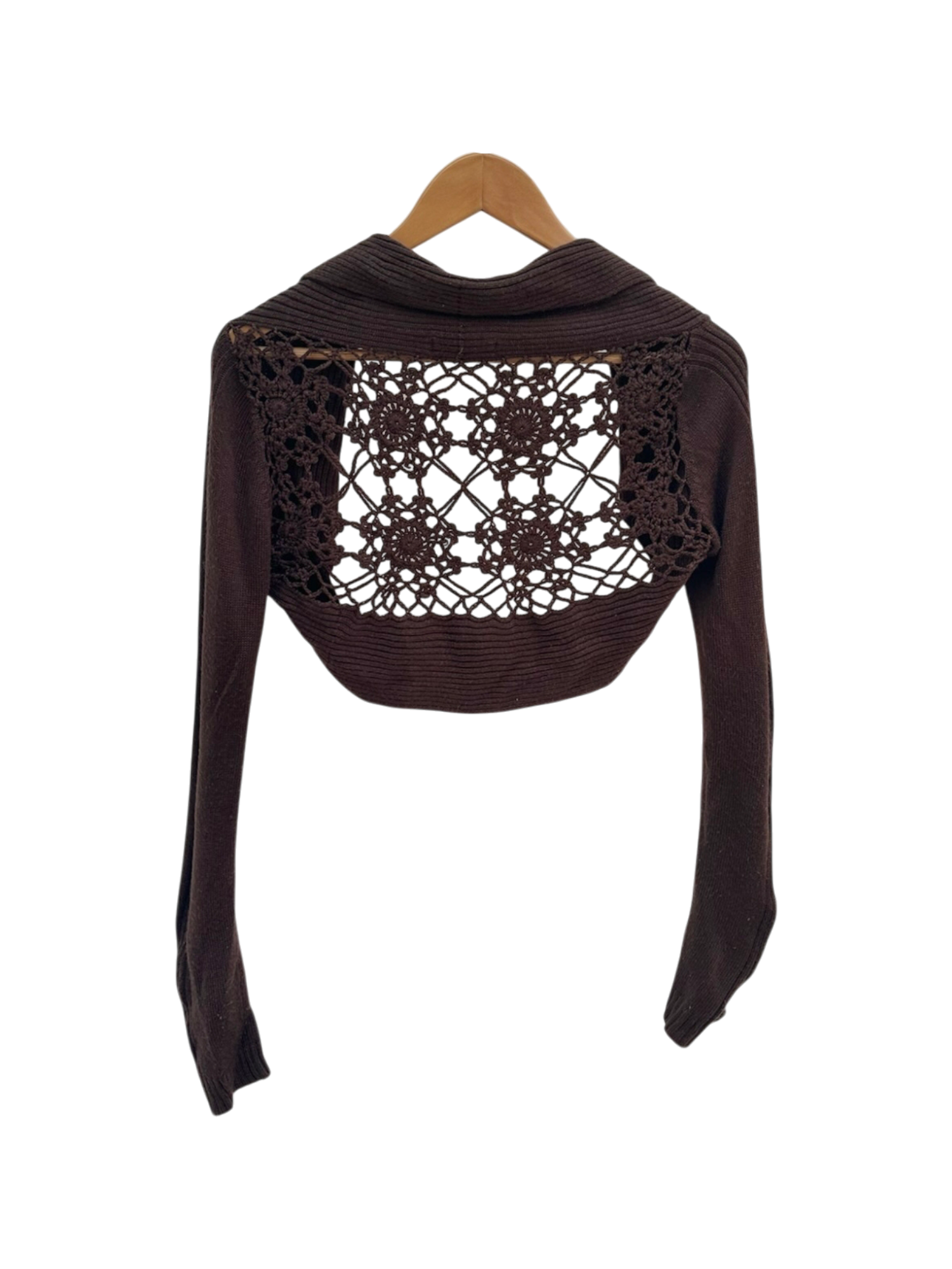 Vintage 90s Retro Crochet Bolero Knit (XS/S)